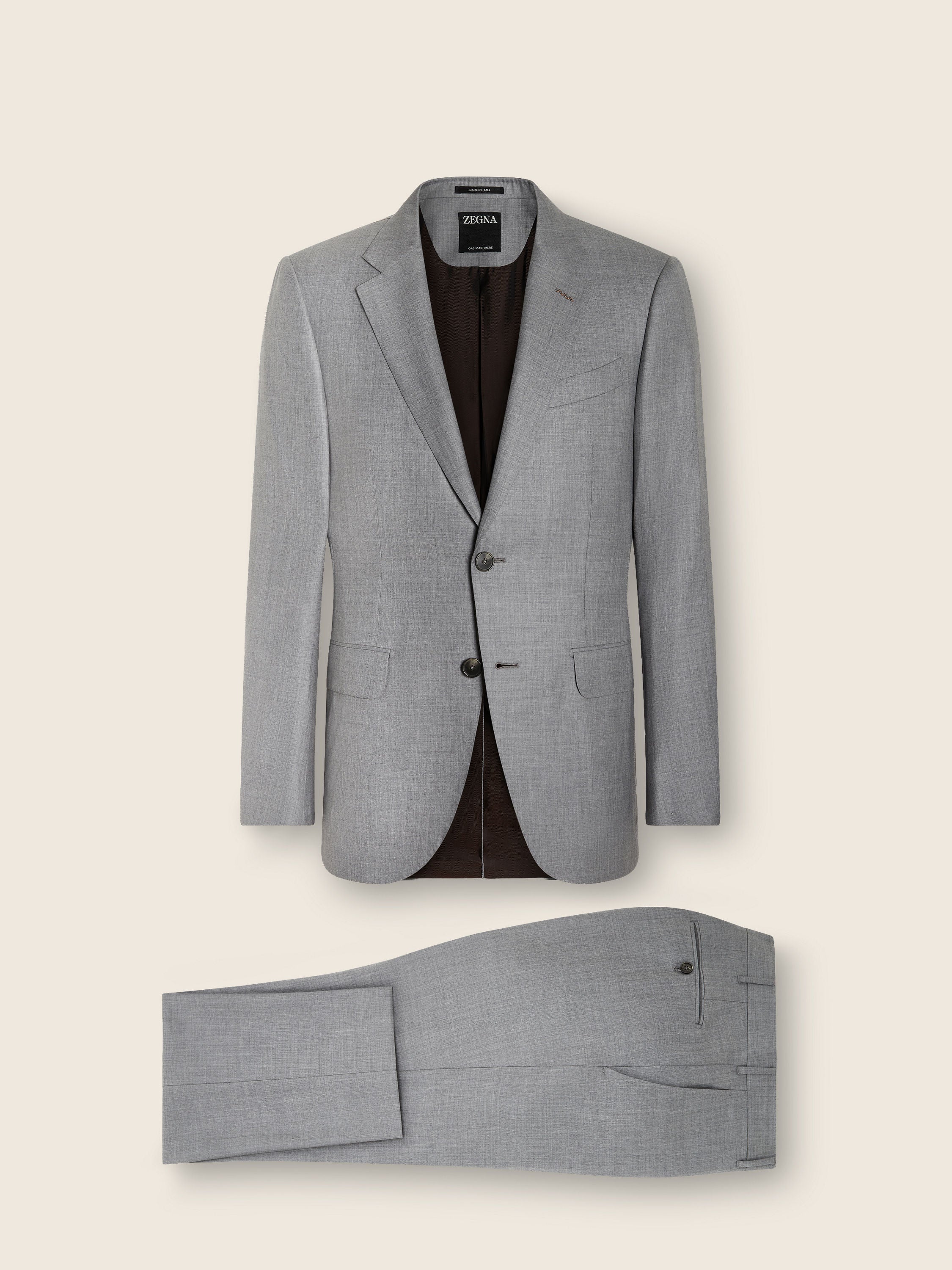 Zegna Light Grey Oasi Cashmere Suit