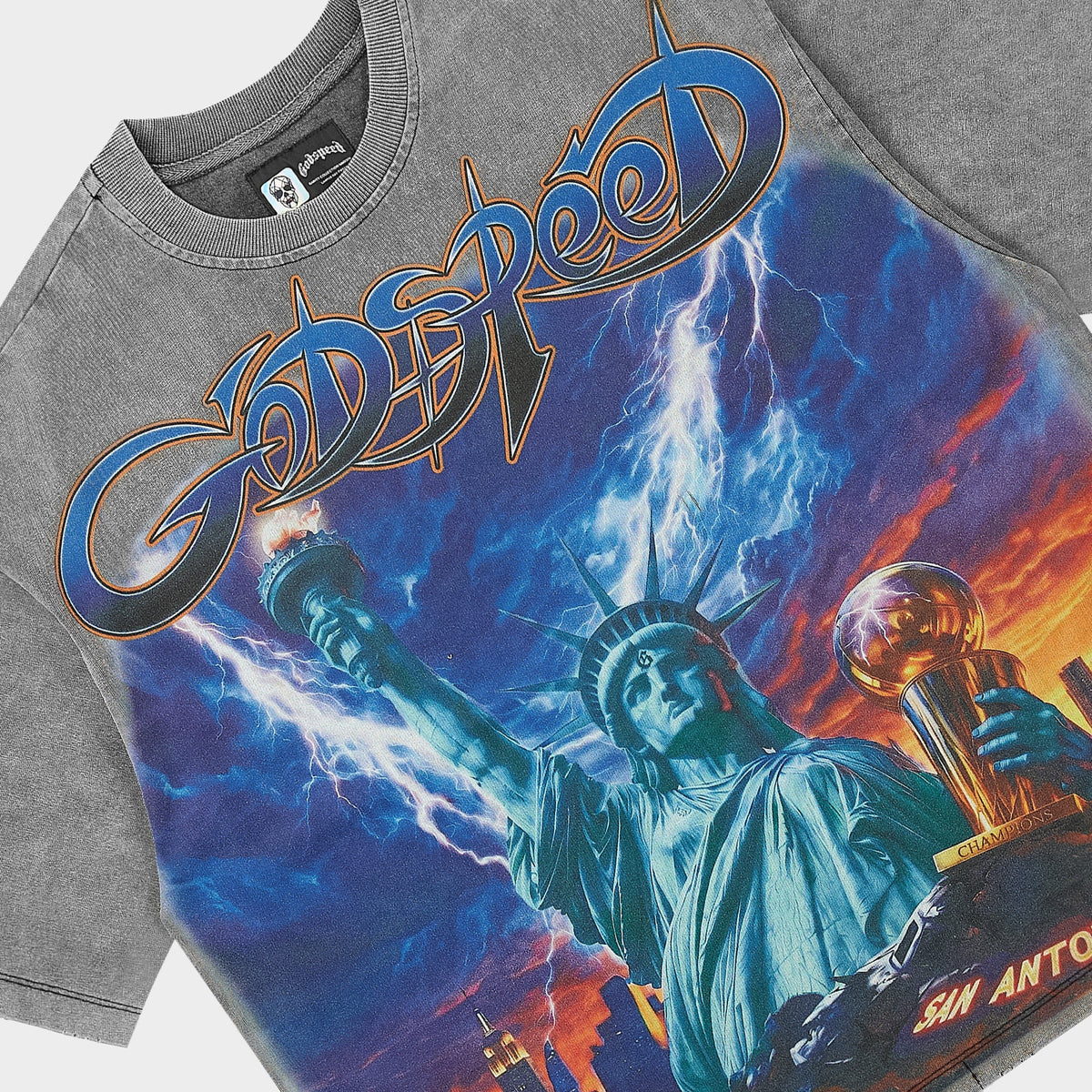 Godspeed Liberty Reigns T-Shirt (Grey Wash)