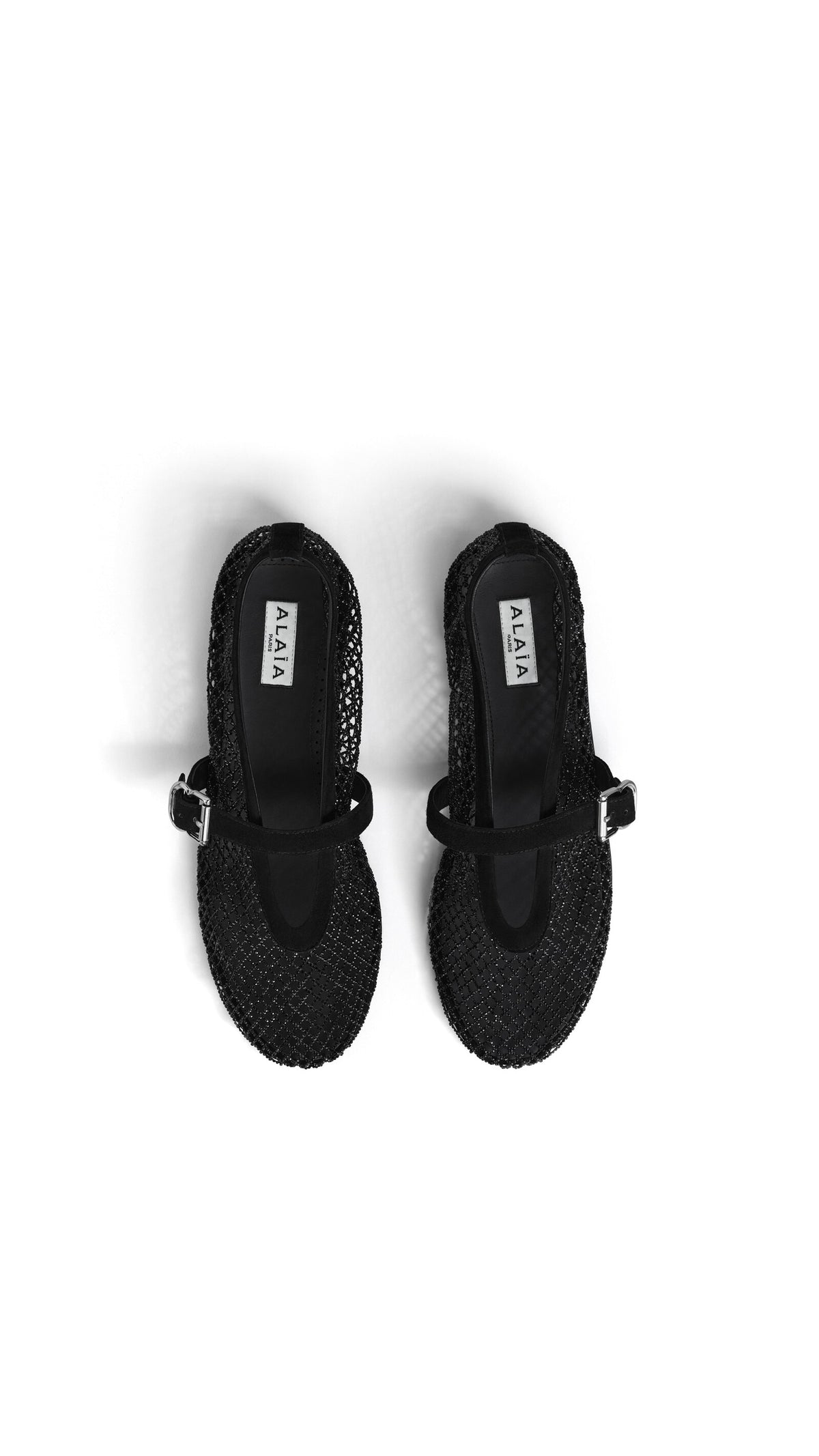 Alaïa Ballet Flats In Strass Fishnet