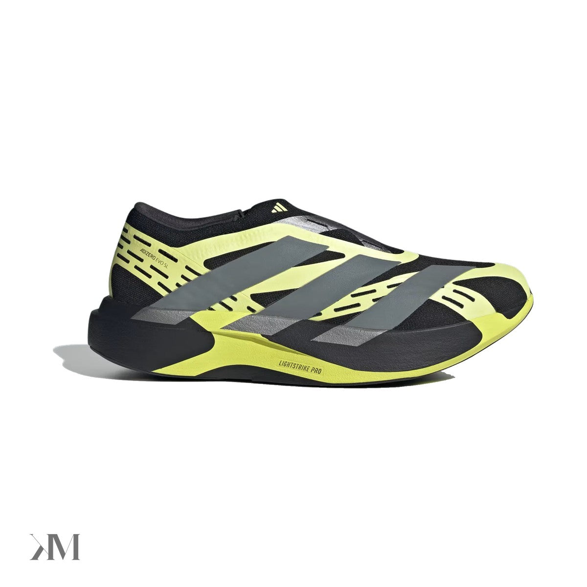 Adidas Adizero Evo Sl Laceless Core Black Iron Metallic Frozen Lemon