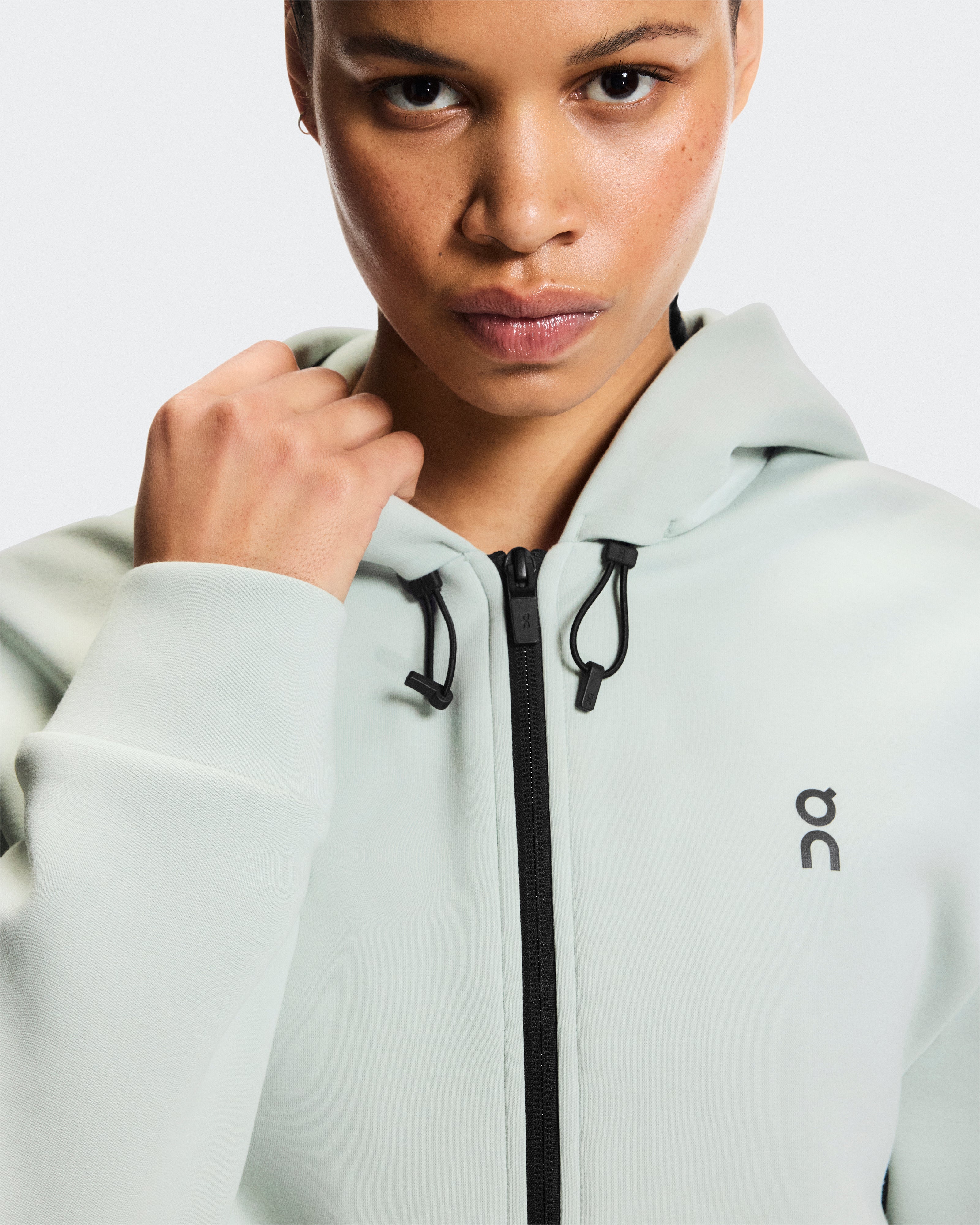 On Focus Tech Zip Hoodie Mineral (Women'S)