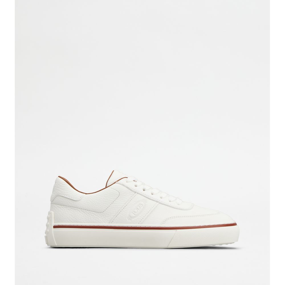 Tods Sneakers In Leather White Mens