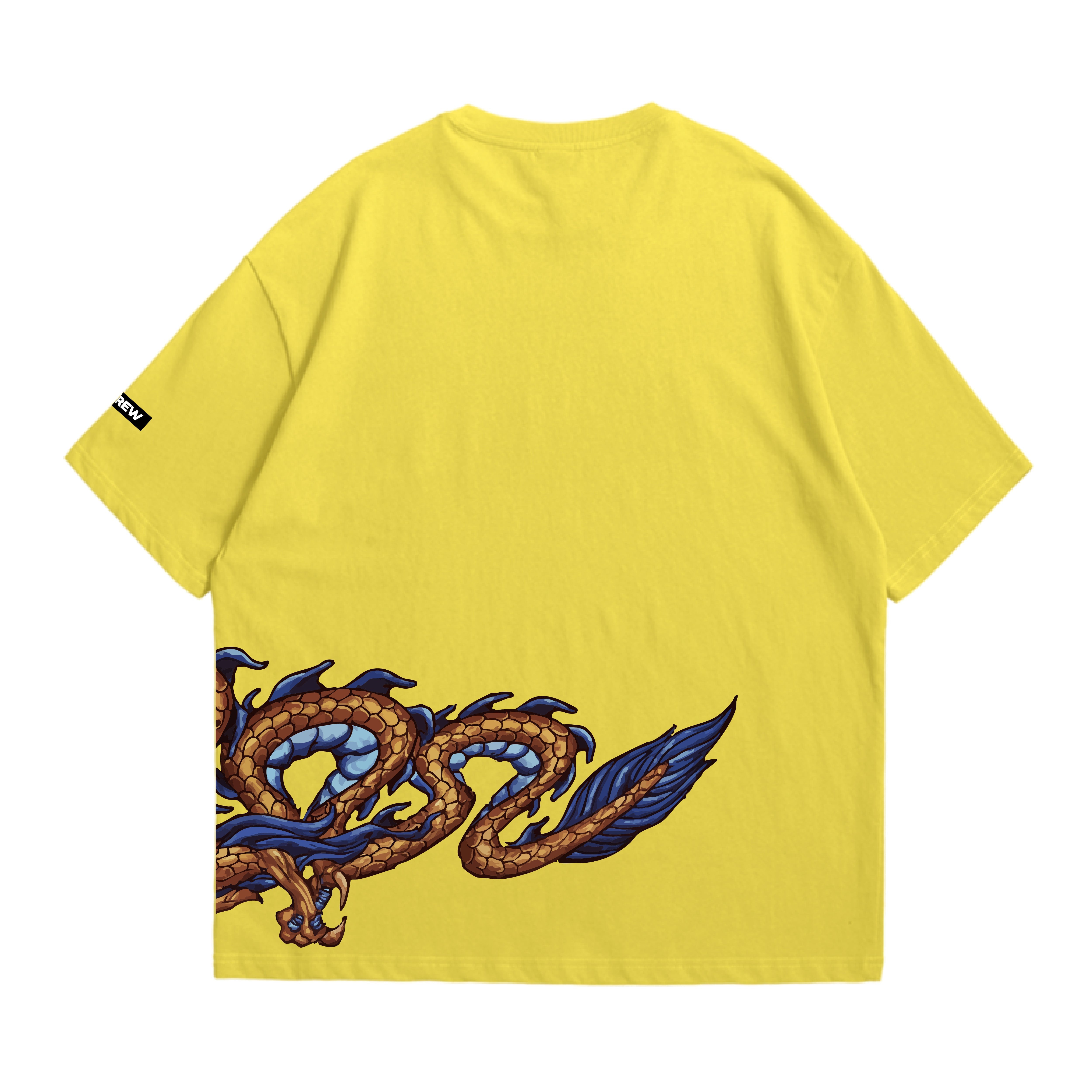 Lime yellow eastern dragon T-shirt