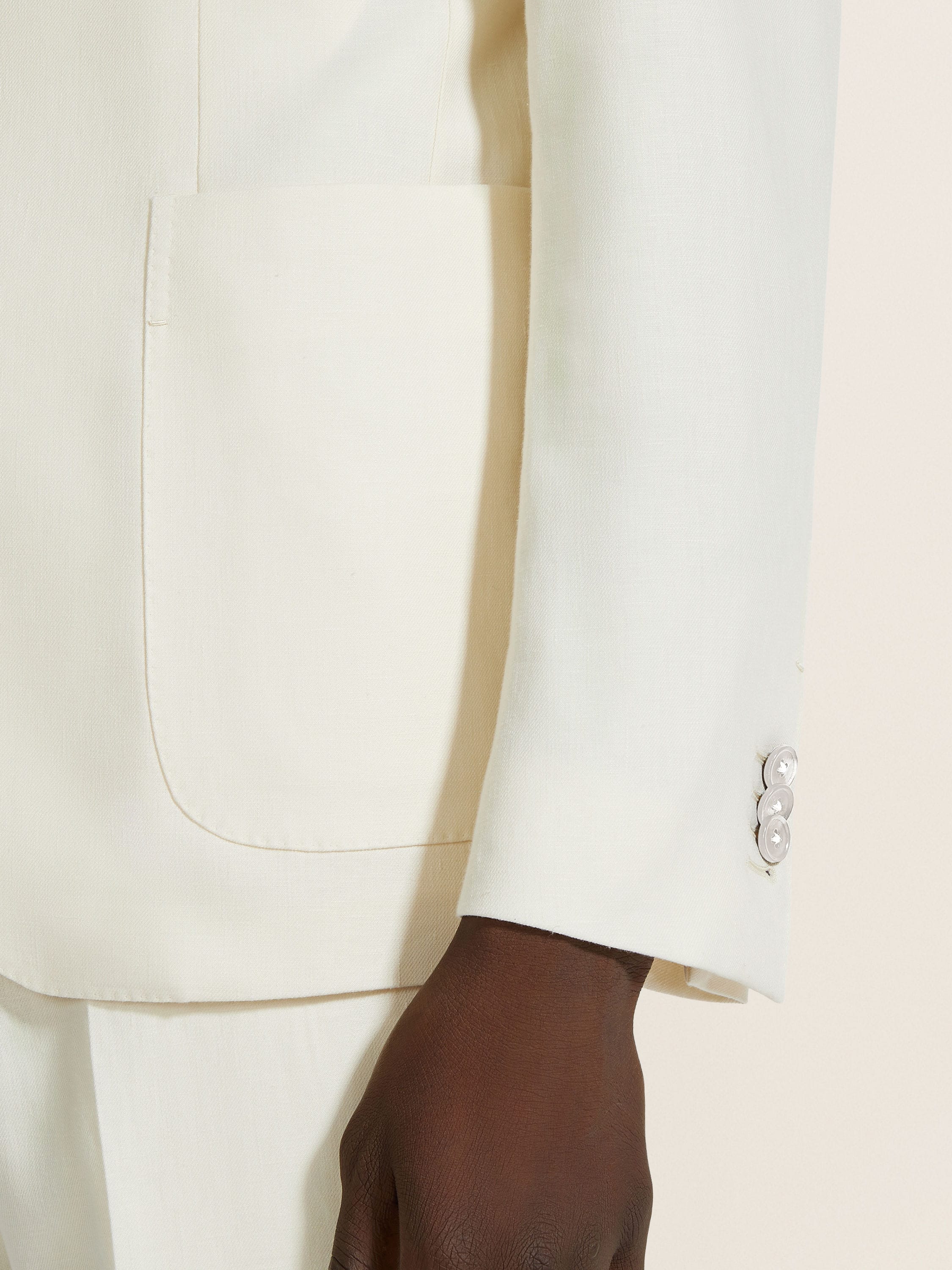 Zegna White Oasi Lino Jacket
