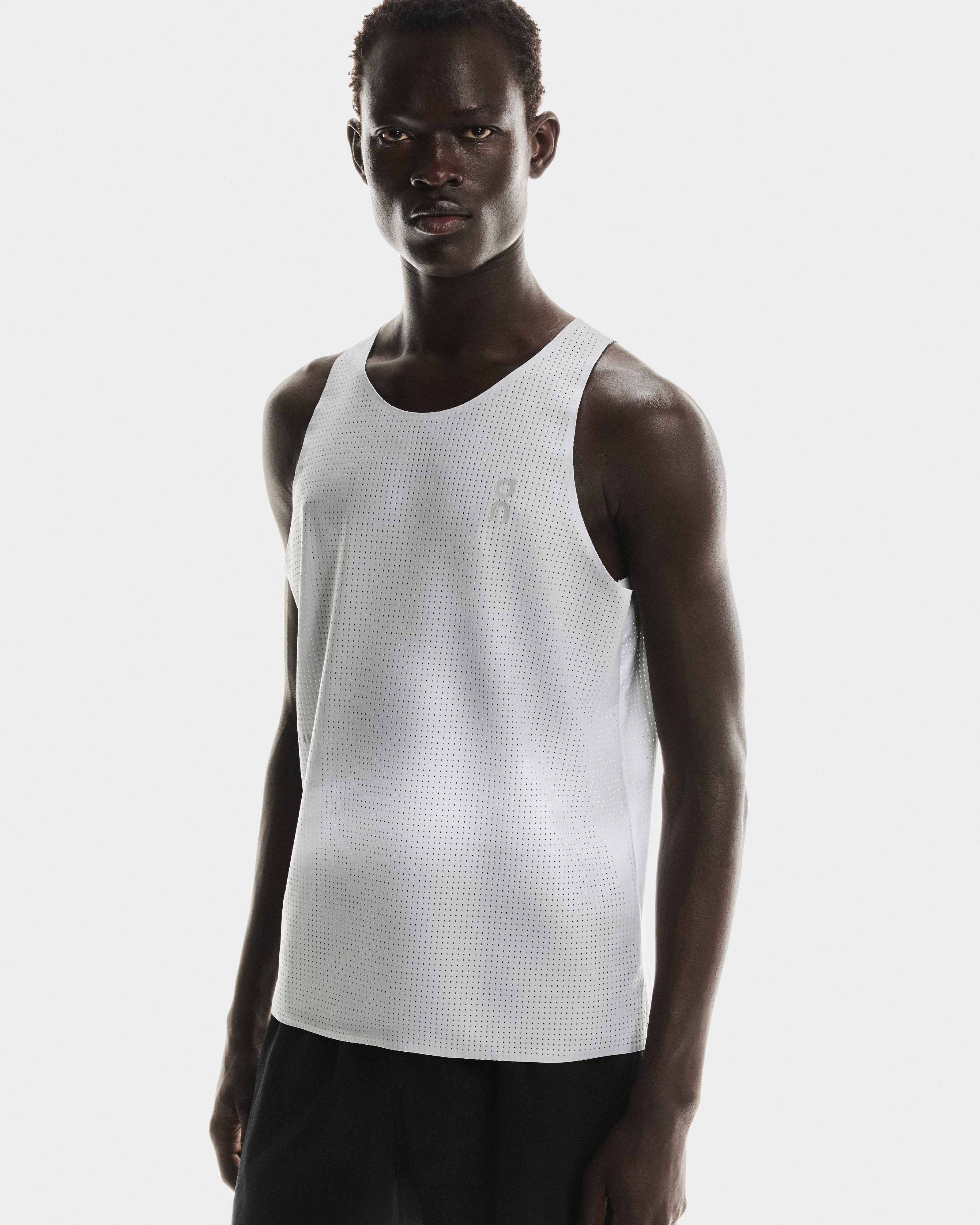 On Pace Tank Glacier | White