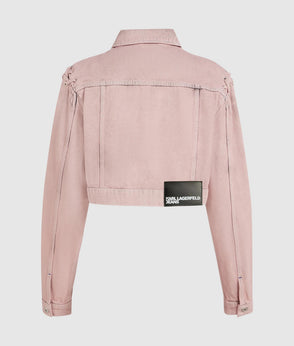 Karl Lagerfeld Inked High-Rise Denim Shorts Fairytale