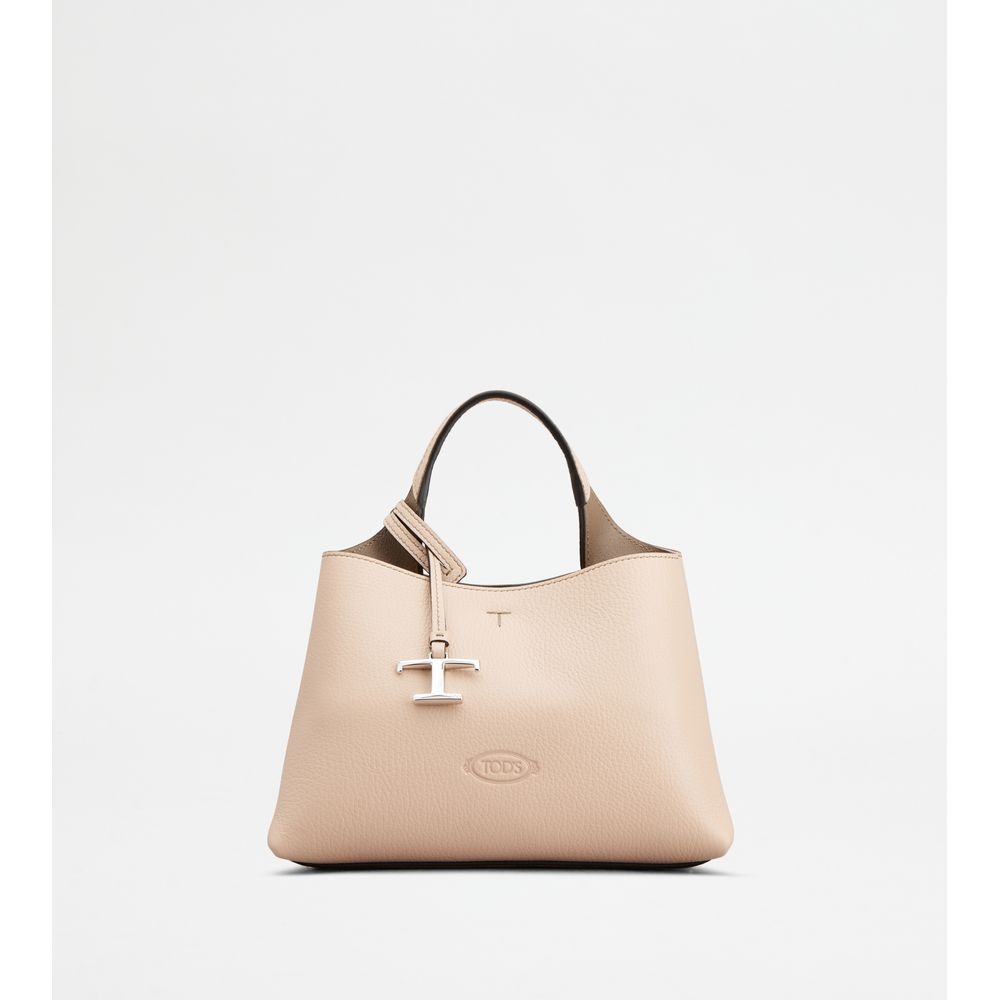 Tods Bag In Leather Micro Pink Brown