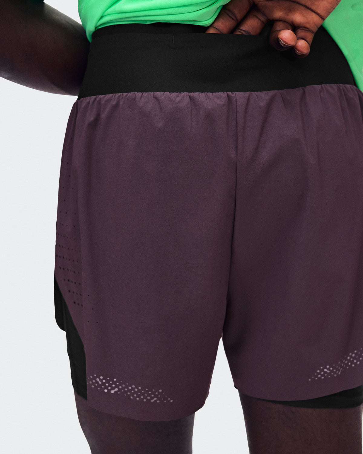 On Zero 2-In-1 Shorts Urchin | Black