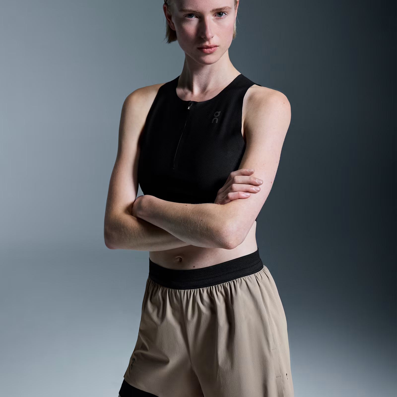 On 3" Performance 2/1 Shorts Cinder | Black (Women'S)
