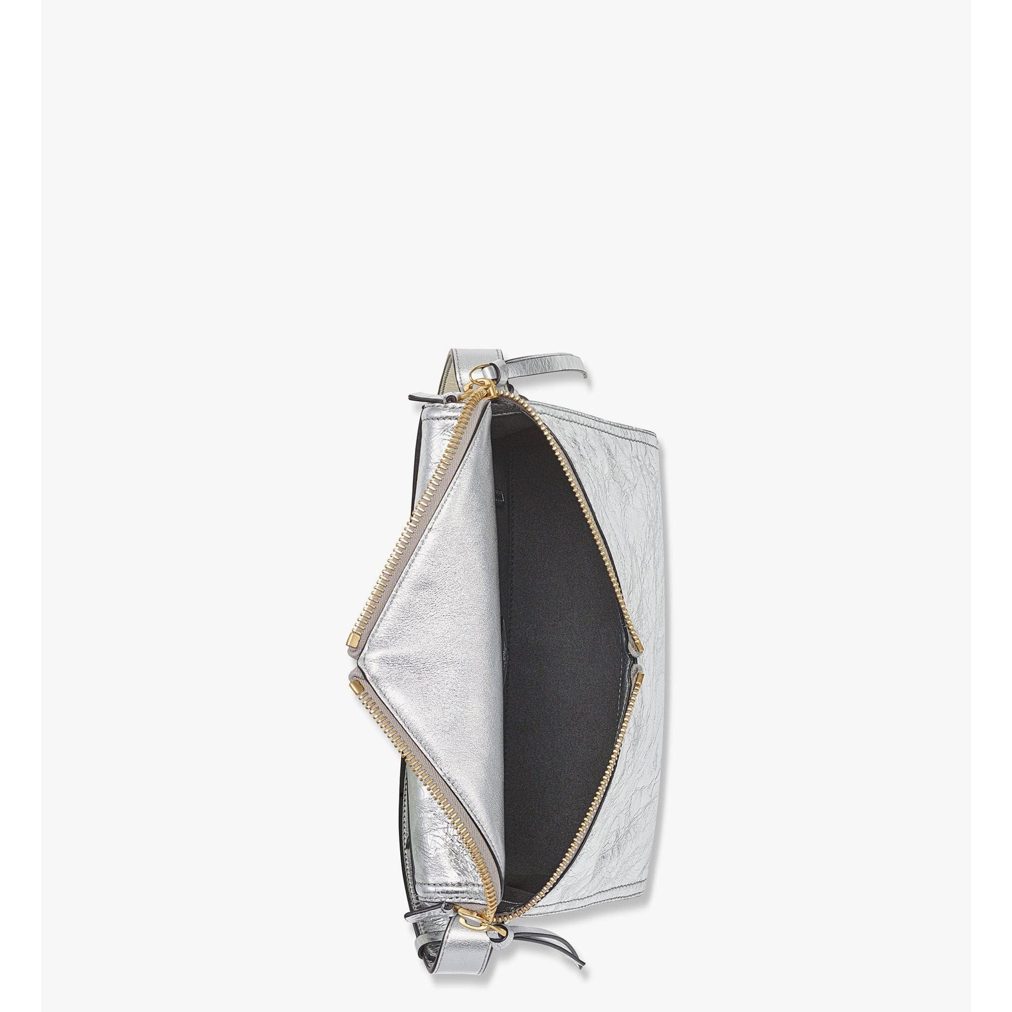 MCM Diamant 3d Shoulder Bag In Metallic Calf Leather