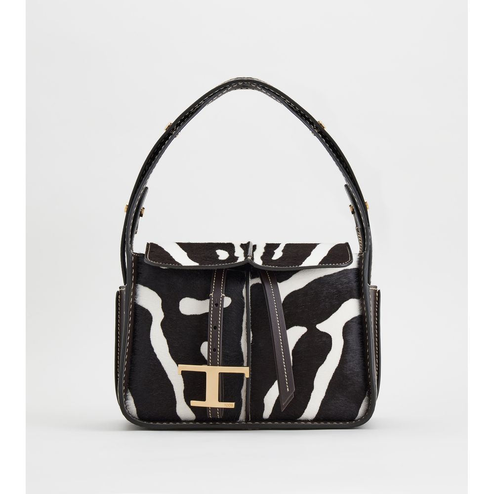Tods Leather Bag Mini Brown White
