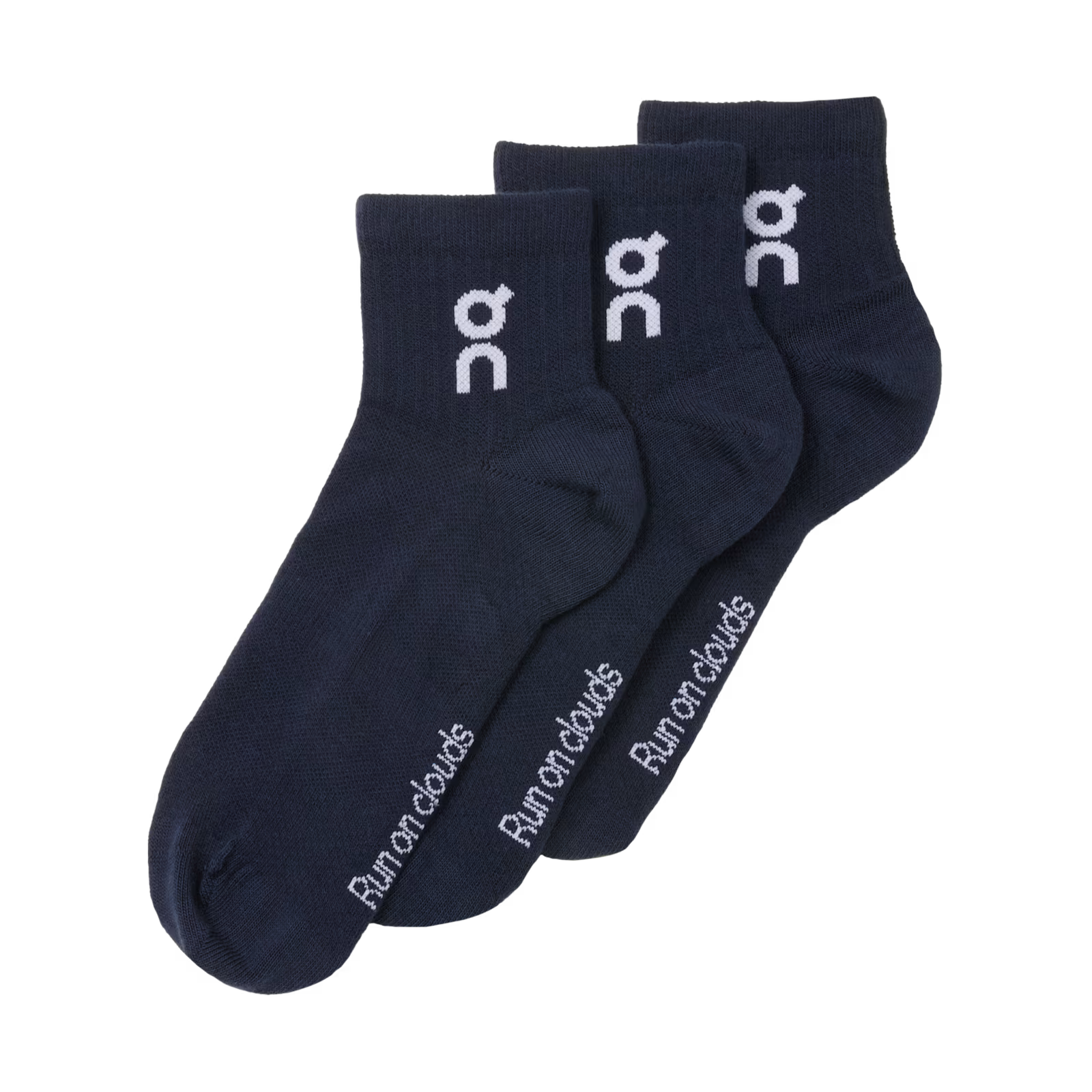 On Logo Sock Mid 3P Navy