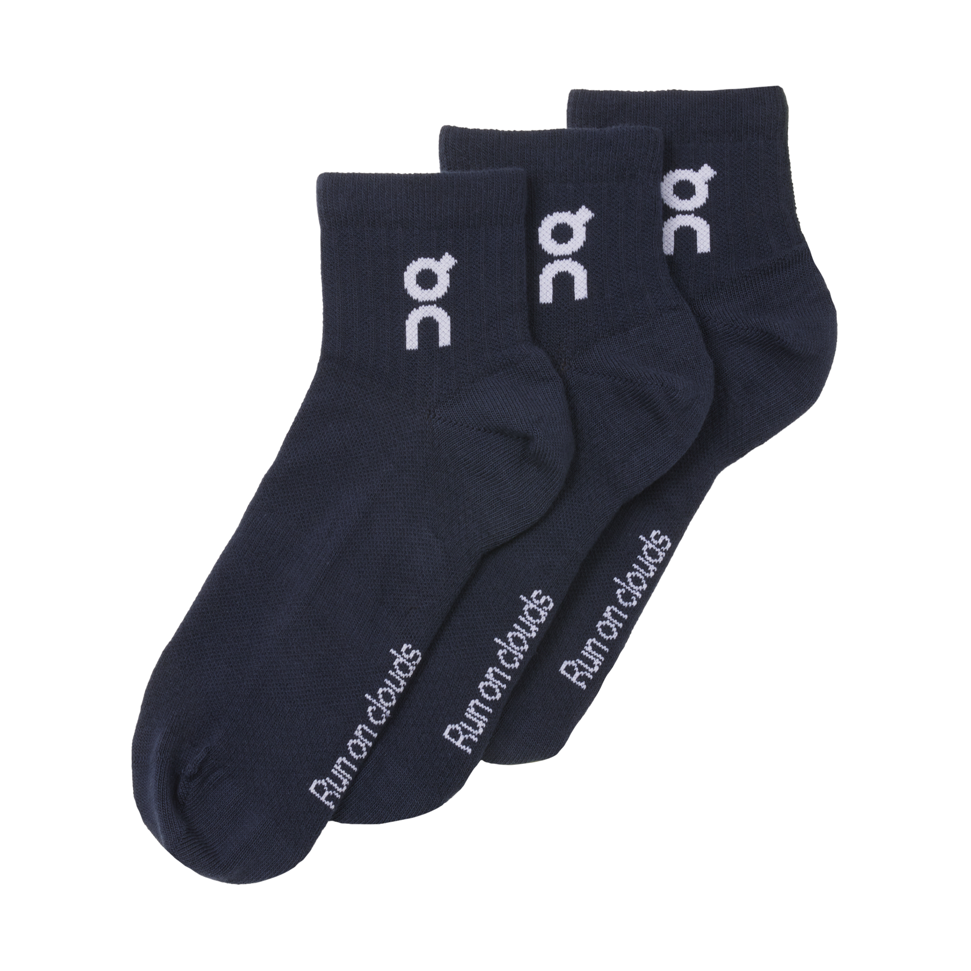 On Logo Sock Mid 3P Navy