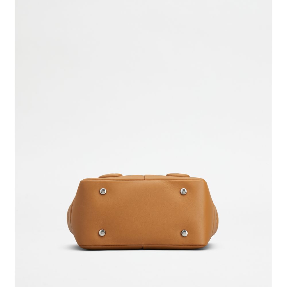 Tods Di Bag Reverse In Leather Mini Brown