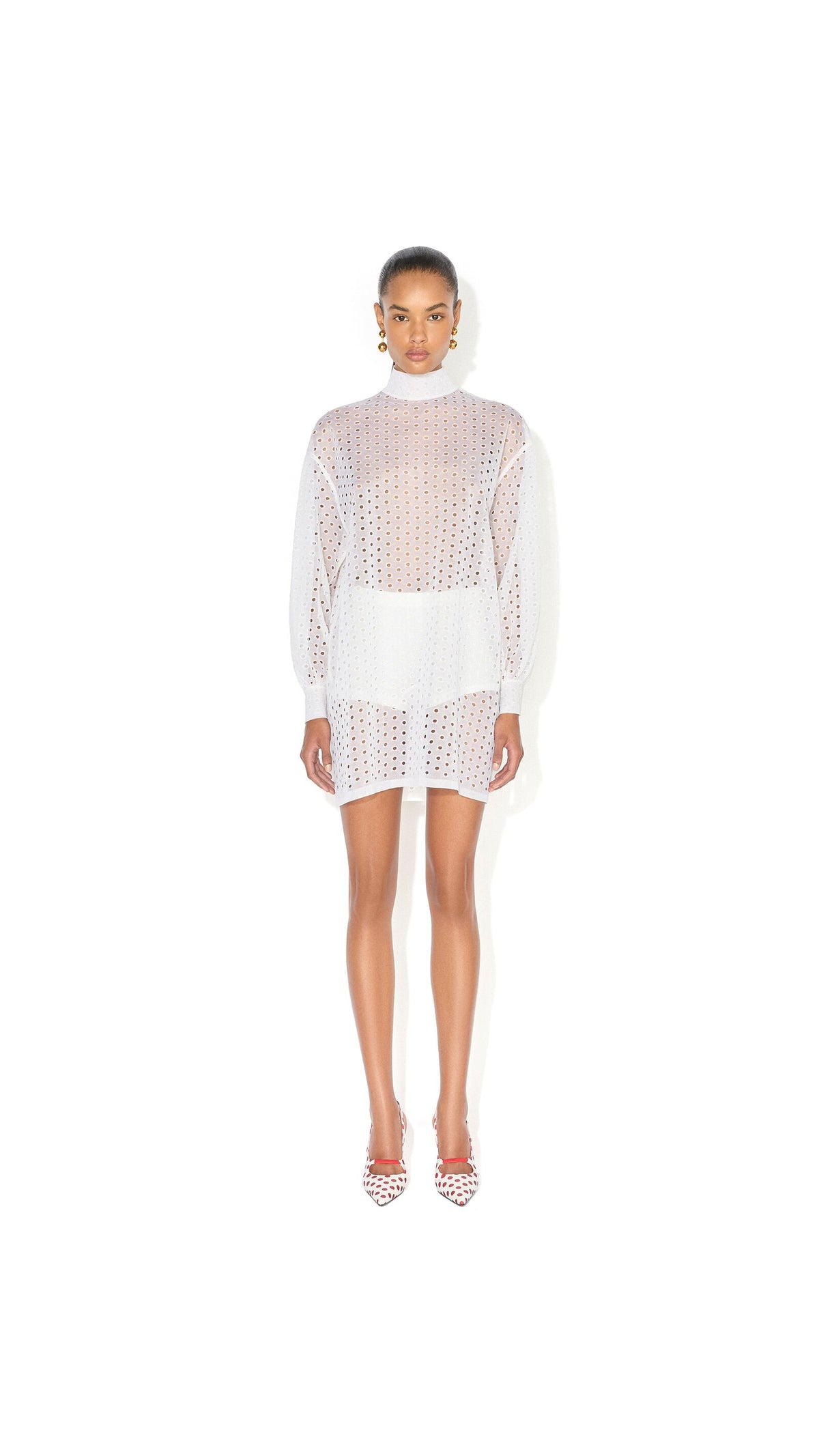 Alaïa Knitted Eyelets Tunic
