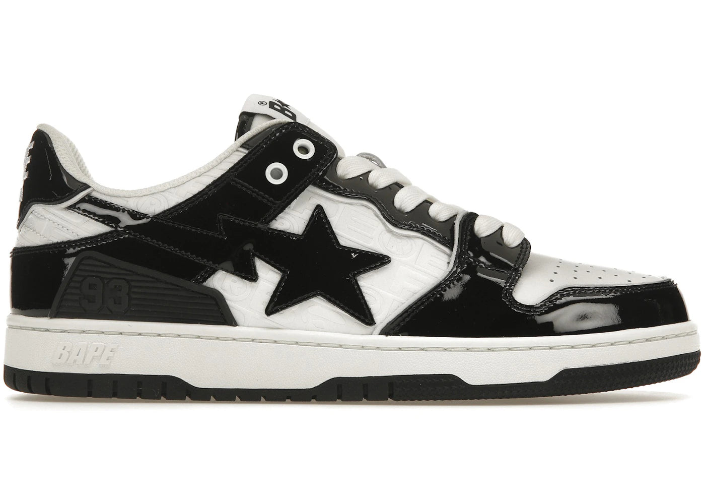 a bathing ape bape sk8 sta panda patent