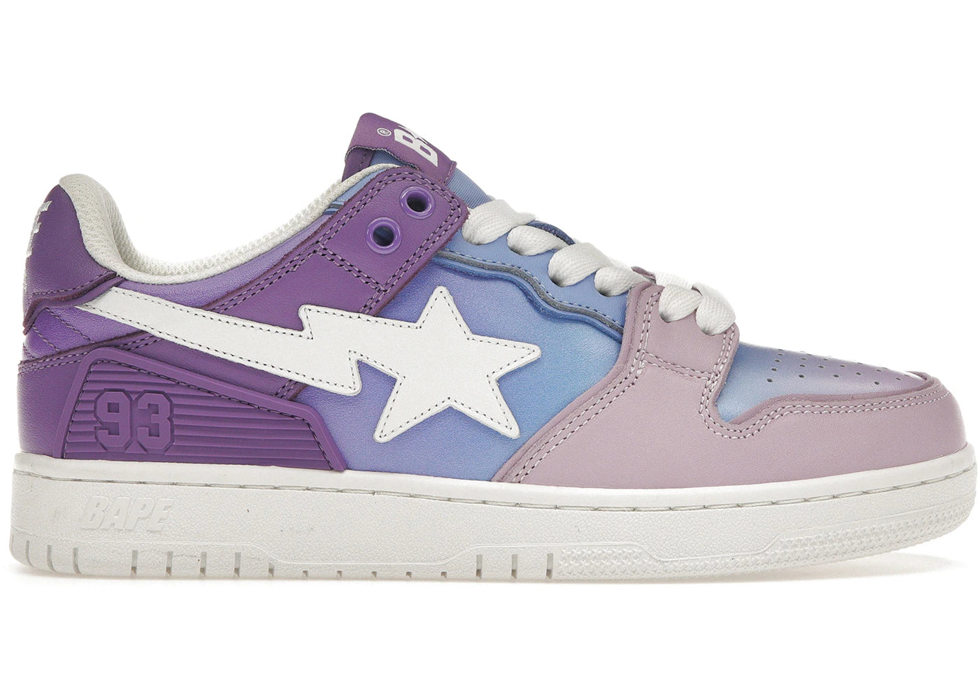 a bathing ape bape sk8 sta purple gradient