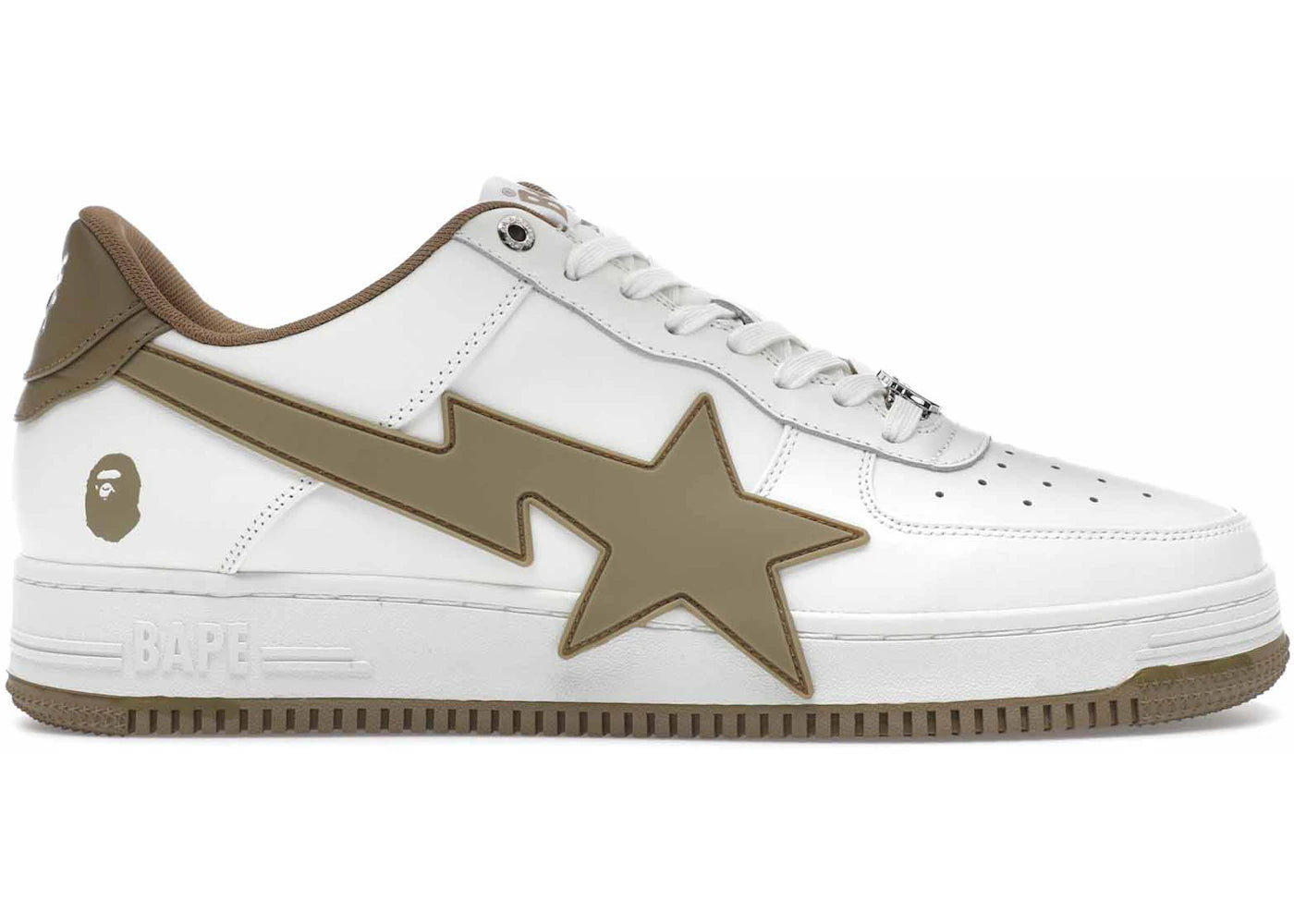 a bathing ape bape sta os #2 white beige