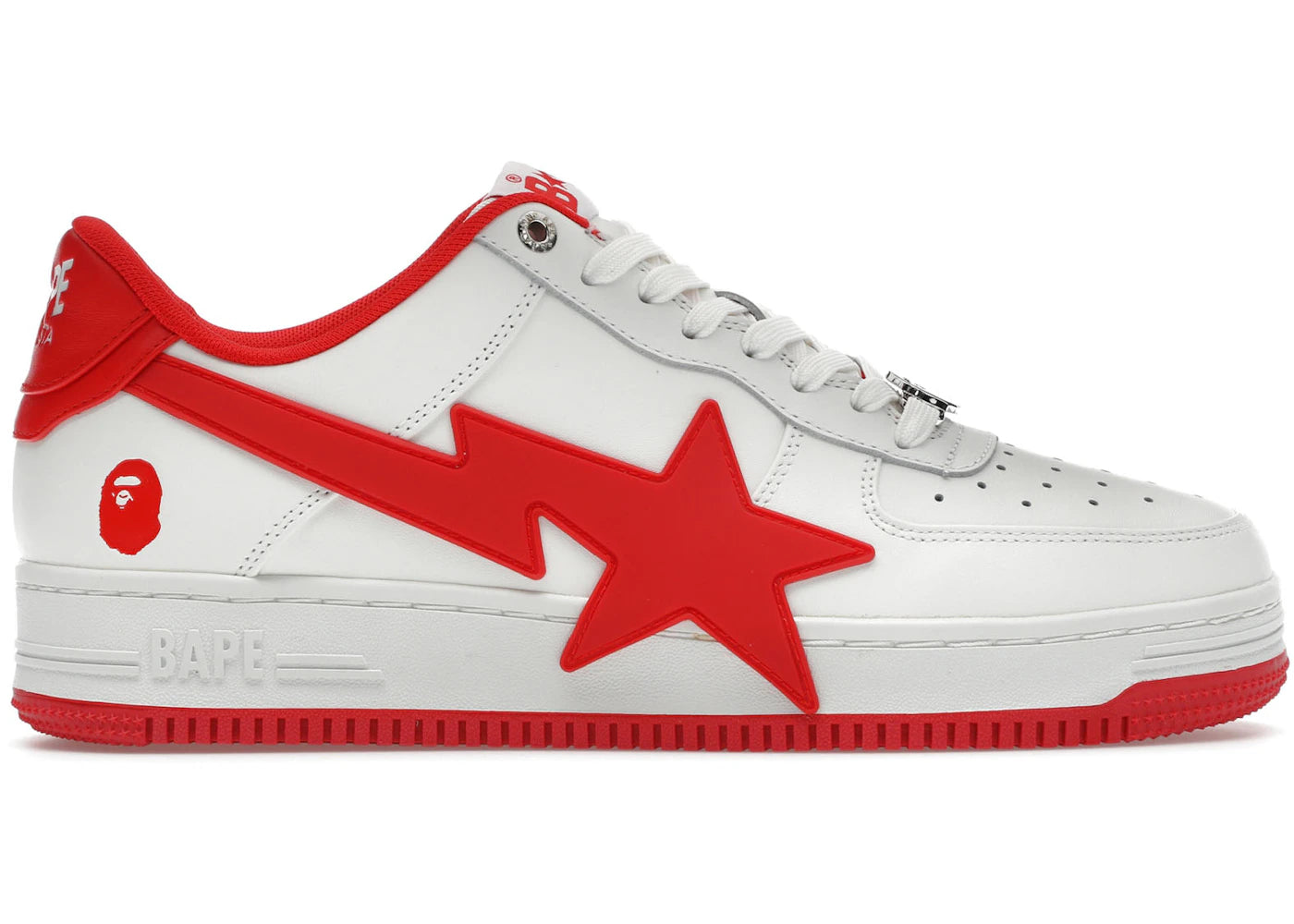 a bathing ape bape sta os #2 white red