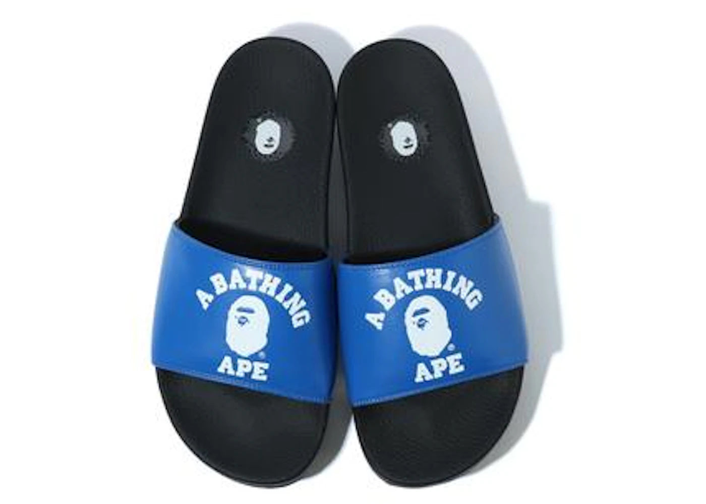 A Bathing Ape College Slide Sandals Blue