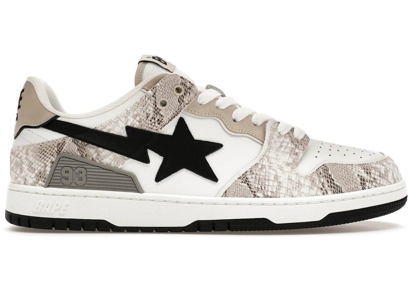 A Bathing Ape Sk8 Sta #1 Beige Snakeskin