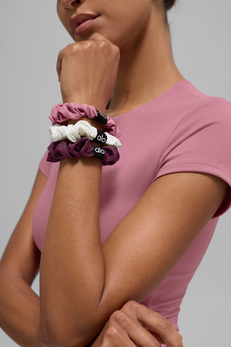 Alo Yoga Women'S Fresh Mini Scrunchie 3-Pack