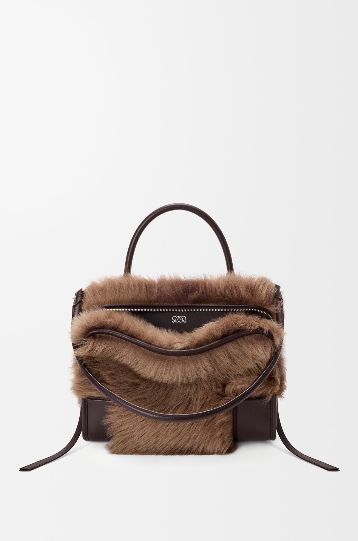 Loewe Medium Amazona 180 bag in soft calfskin and shearling