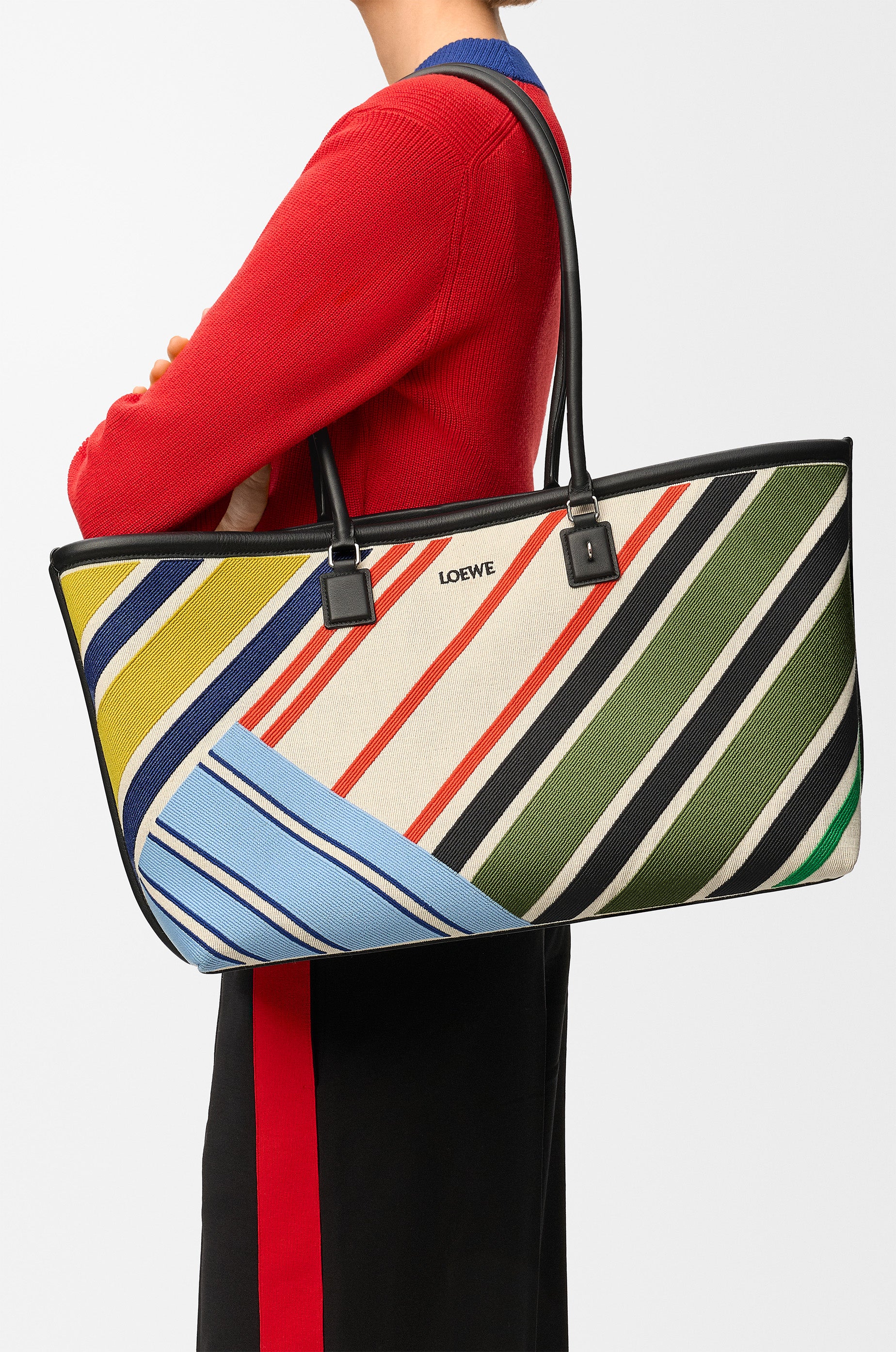 Loewe Large Verano tote in embroidered canvas