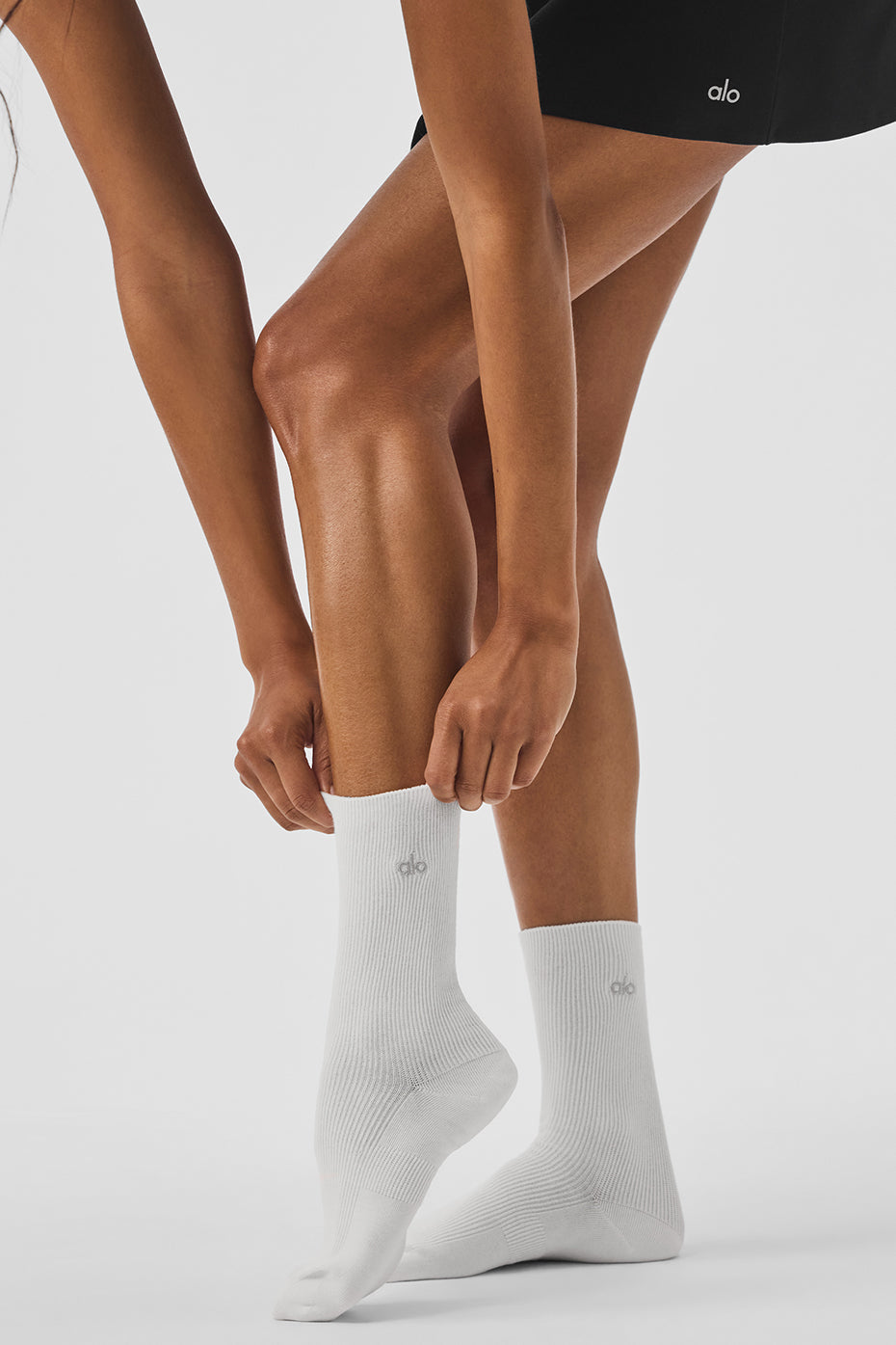 Alo Yoga Women'S Unisex Half-Crew Understated Sock