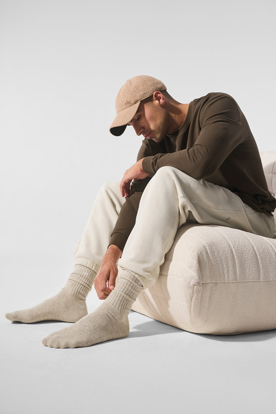 Alo Yoga Women'S Unisex Wool Cashmere Light Frosted Sock