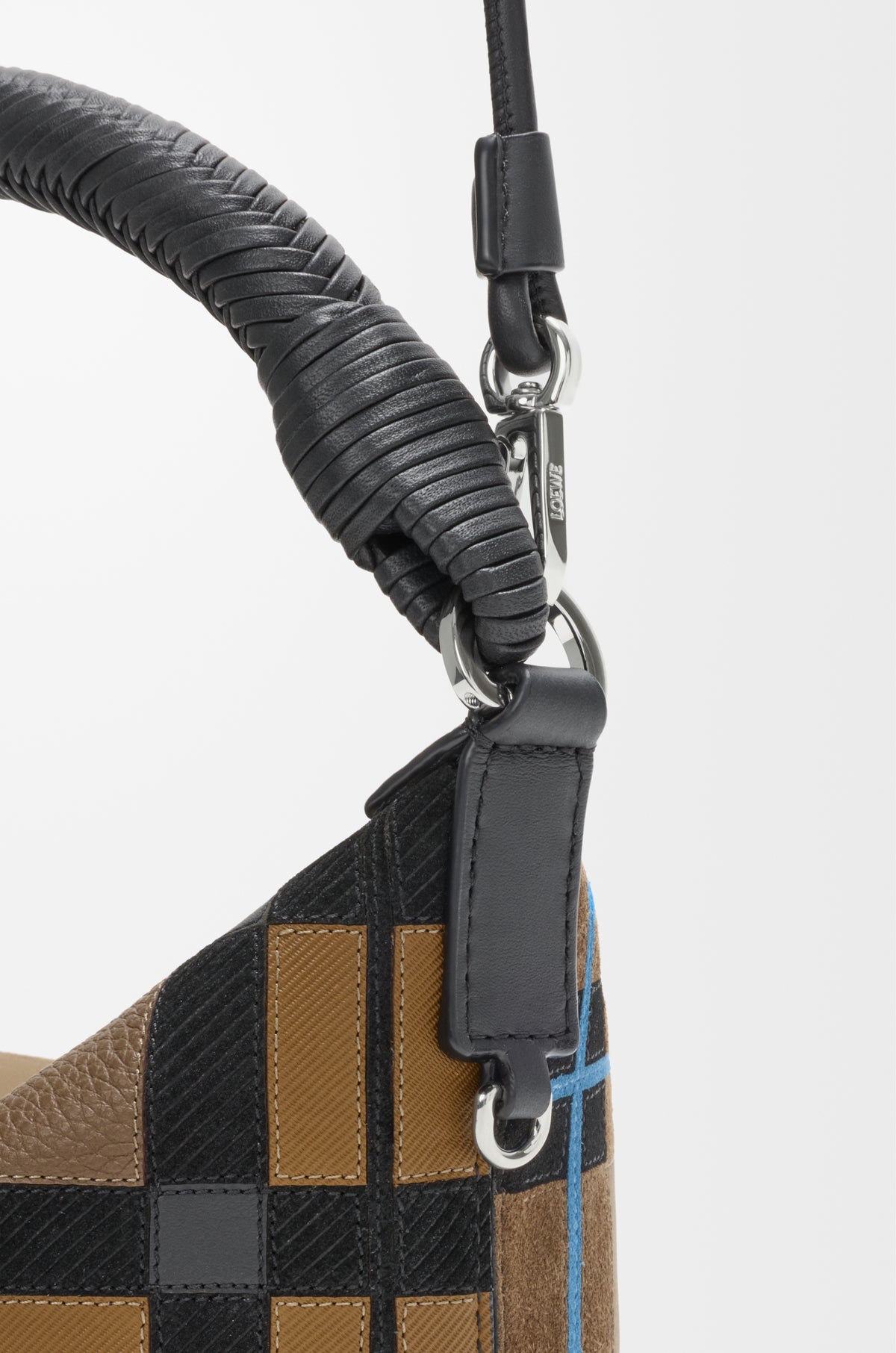 Loewe Cala Mini Bag in check intarsio