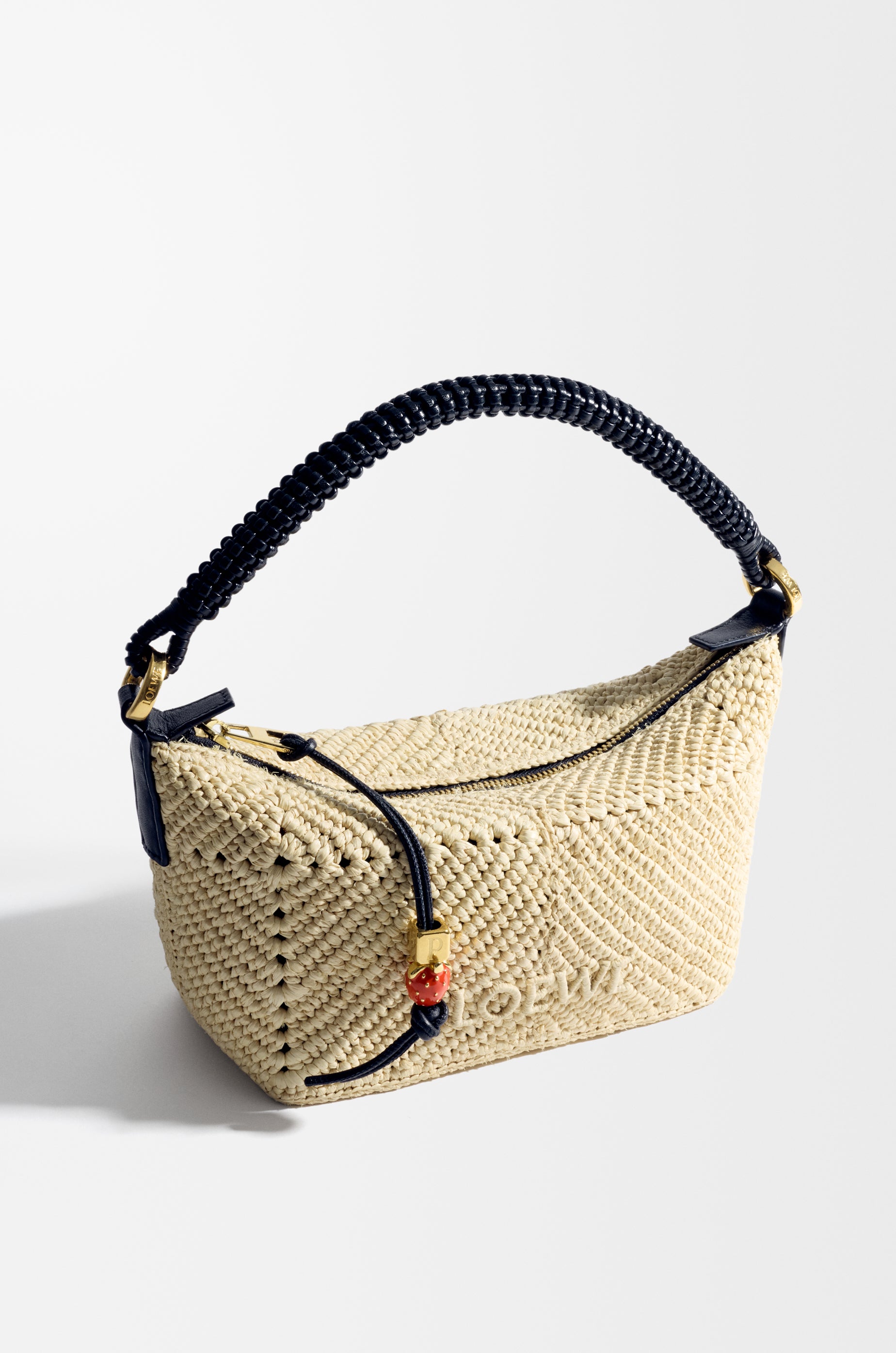 Loewe Cala mini bag in classic calfskin and raffia
