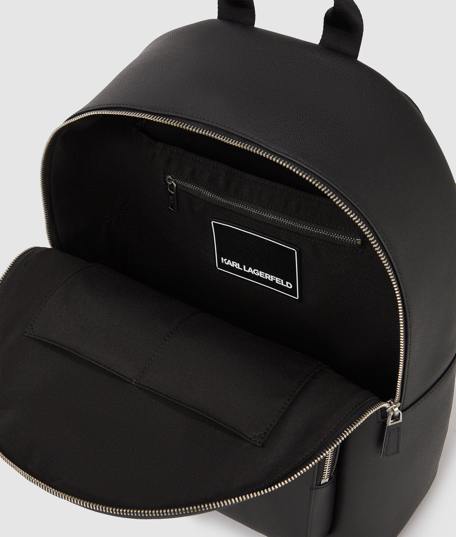 KarlLagerfeld Kmonogram Leather Backpack Black