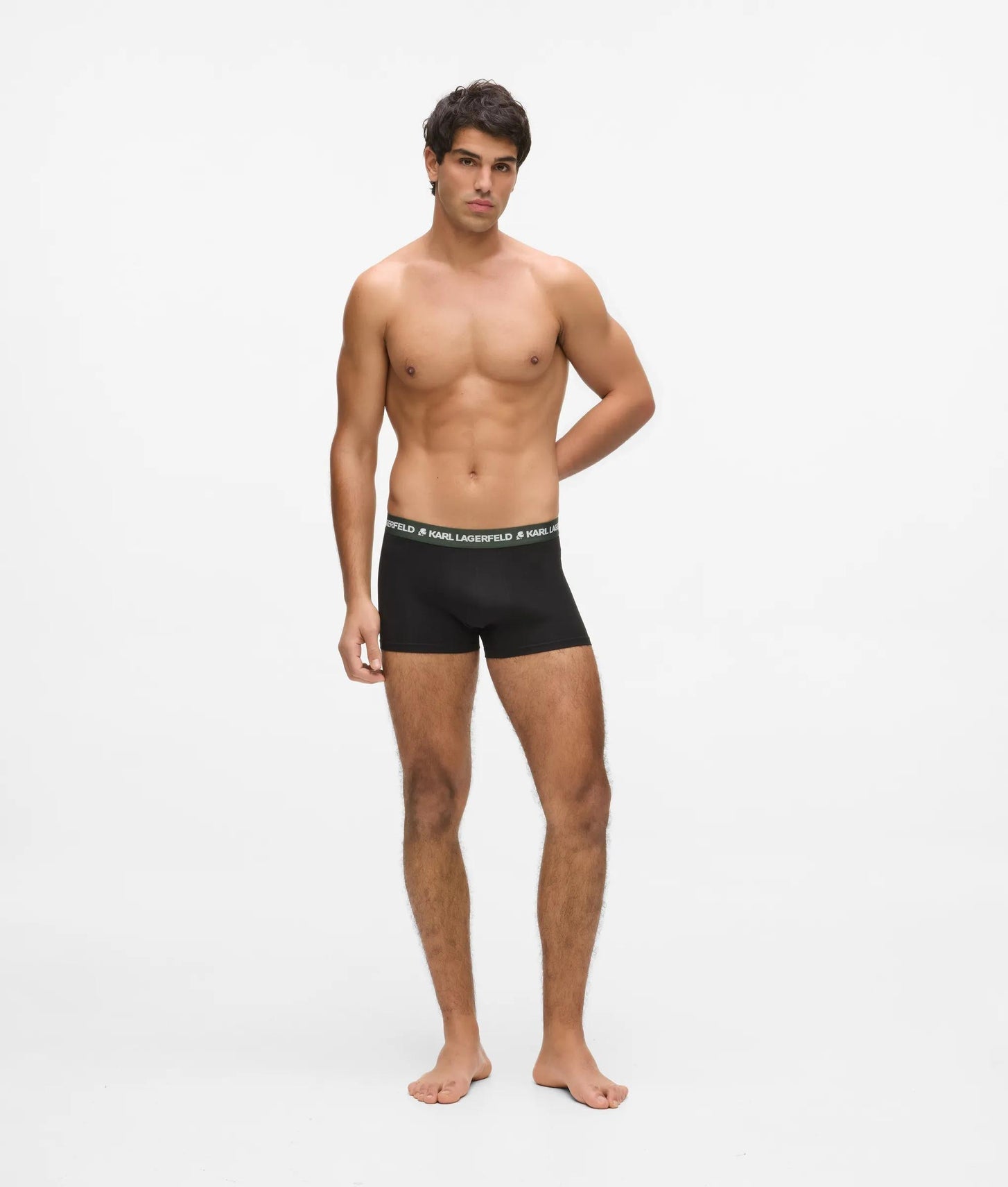 Karl Lagerfeld Logo Trunks – 3-Pack Forest-Dill-Medieval