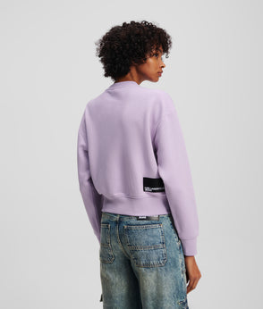 KarlLagerfeld Klj Box Logo Half-Moon Shoulder Bag Lavendula