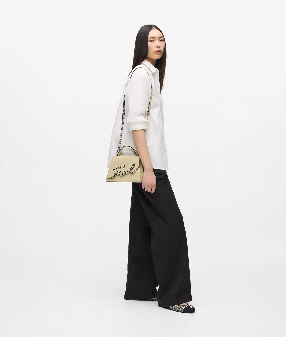 Karl Lagerfeld Classic Relaxed Poplin Shirt White