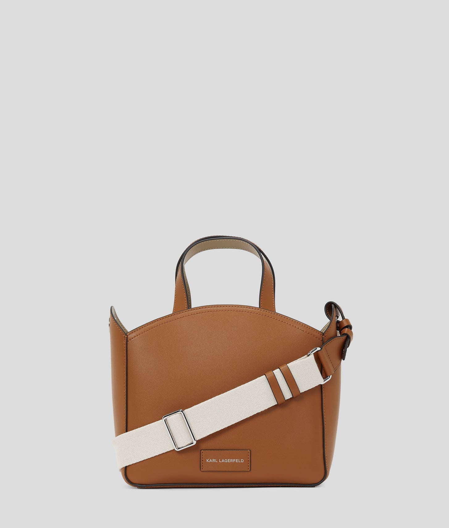 KarlLagerfeld Kcircle Perforated Small Tote Bag Dark Tan