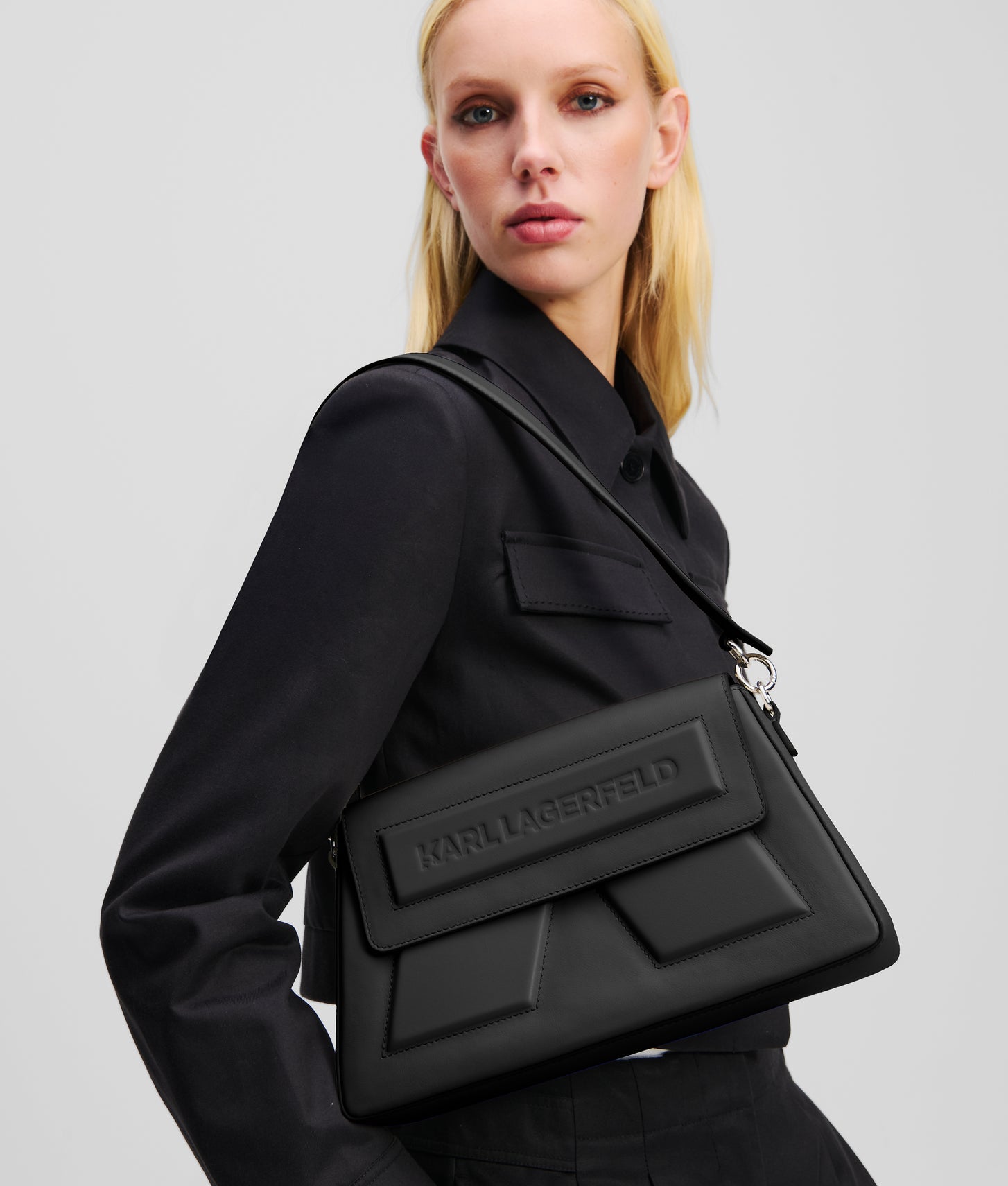 KarlLagerfeld Ikon K Shoulder Bag Black