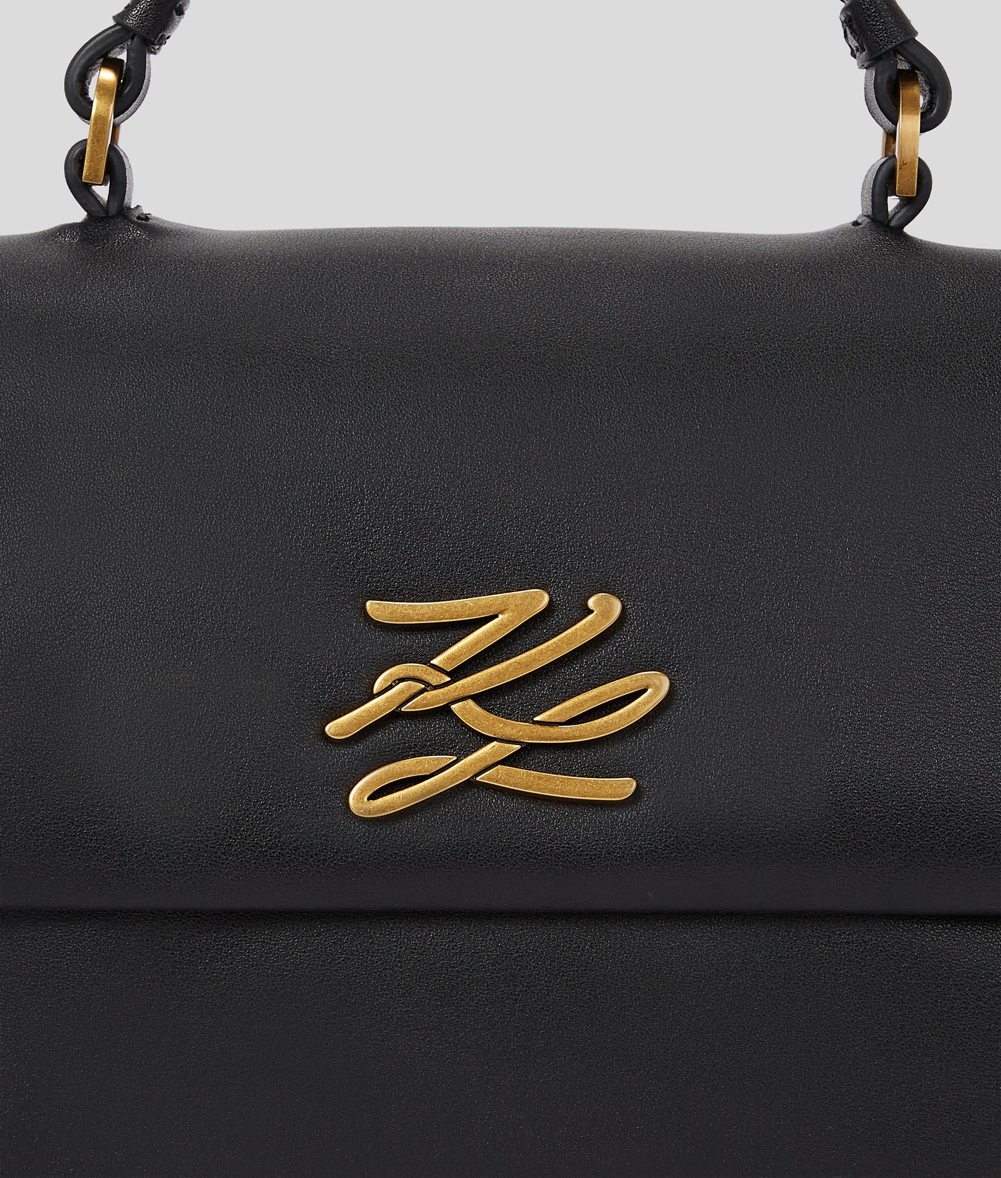 KarlLagerfeld Kautograph Top-Handle Crossbody Bag Black/Gold
