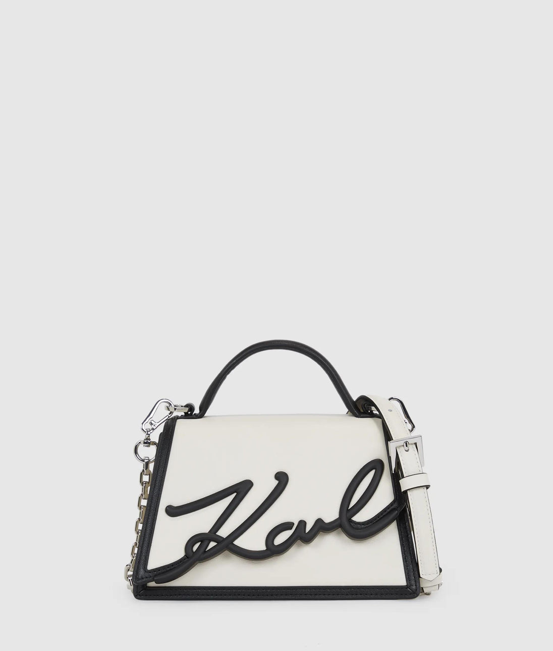 Karl Lagerfeld Bow Detail Shirt Dress White/Black
