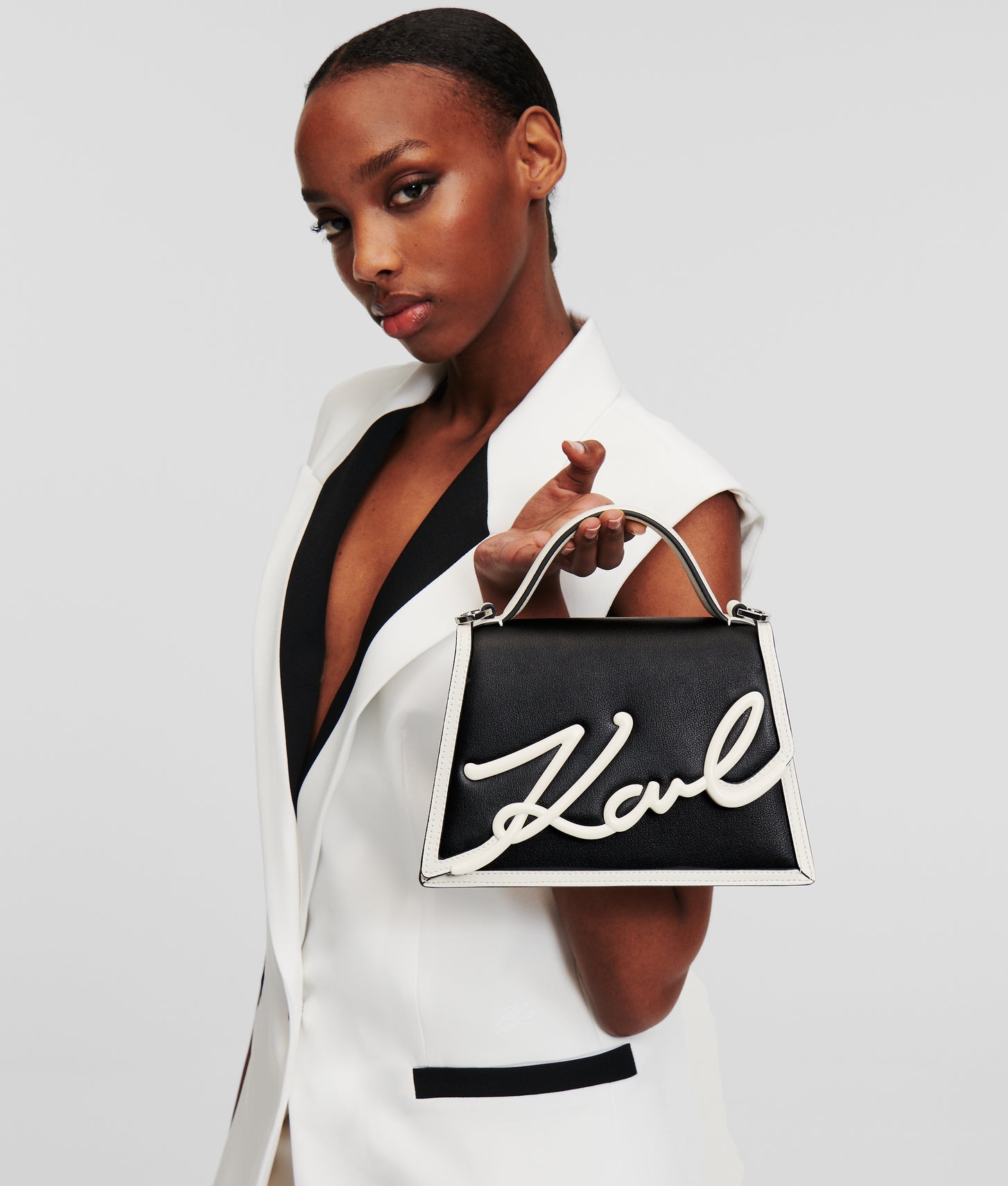 KarlLagerfeld Ksignature Small Crossbody Bag Black/White