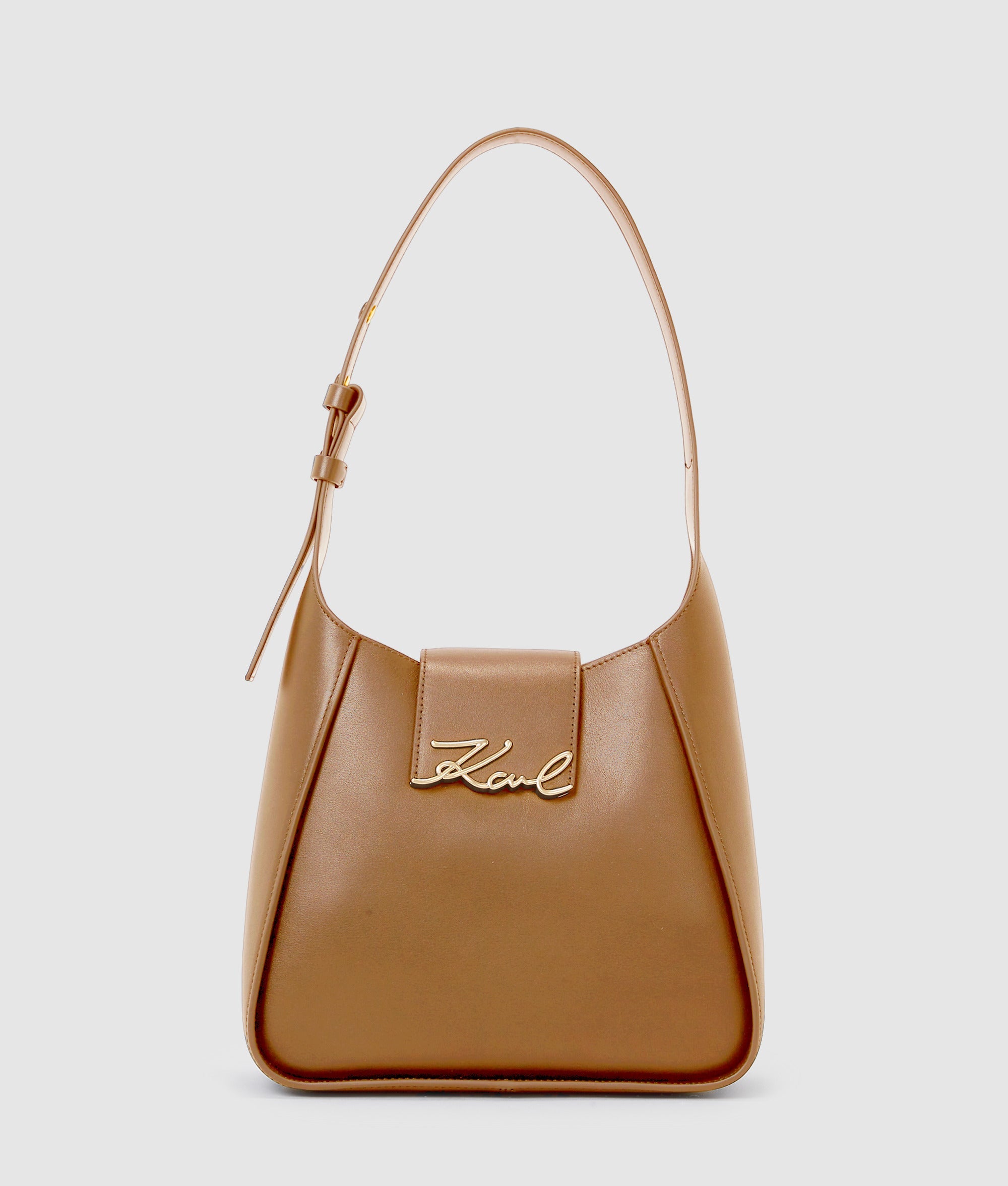 KarlLagerfeld Ksignature Hobo Bag Caramel