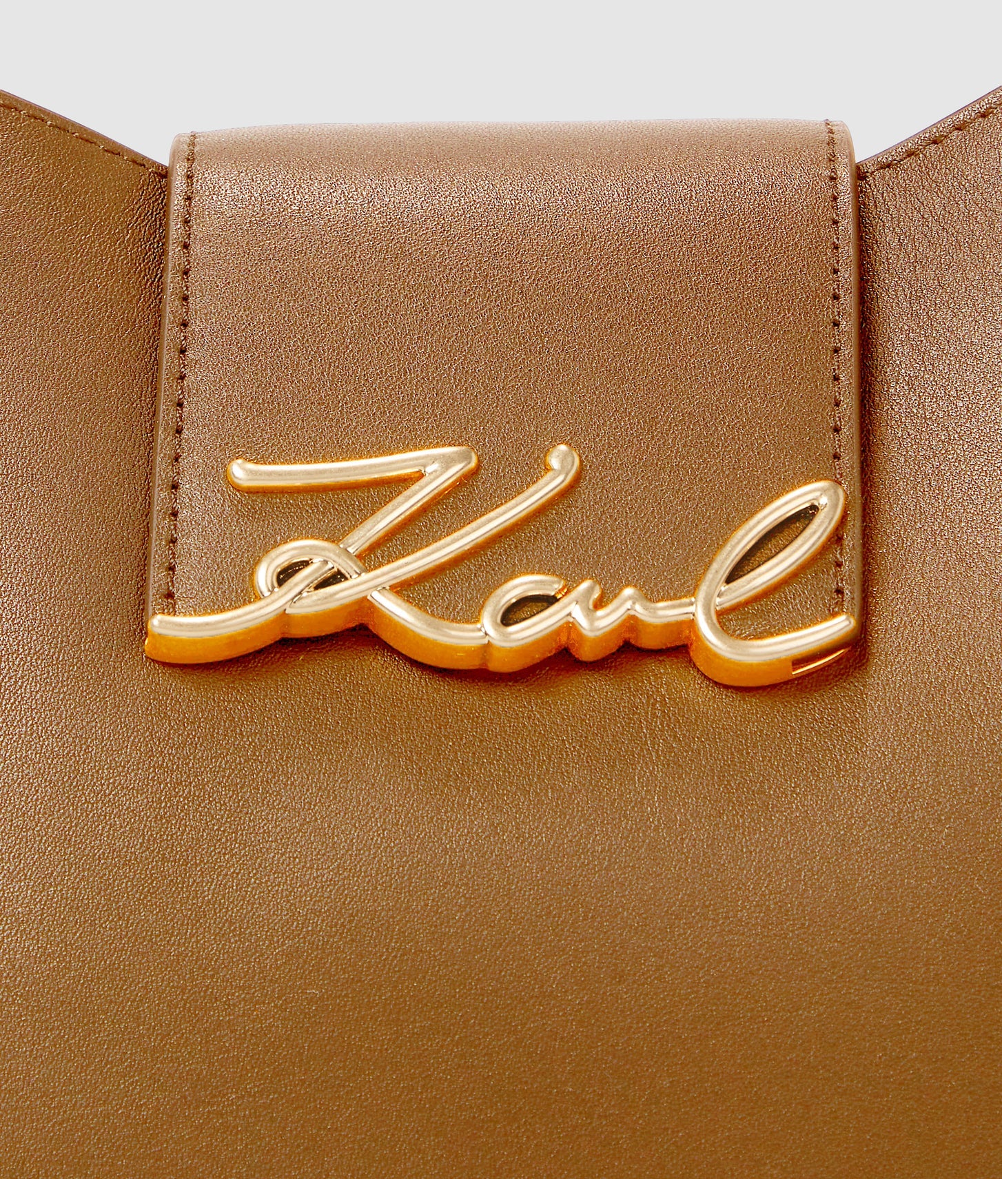 KarlLagerfeld Ksignature Hobo Bag Caramel