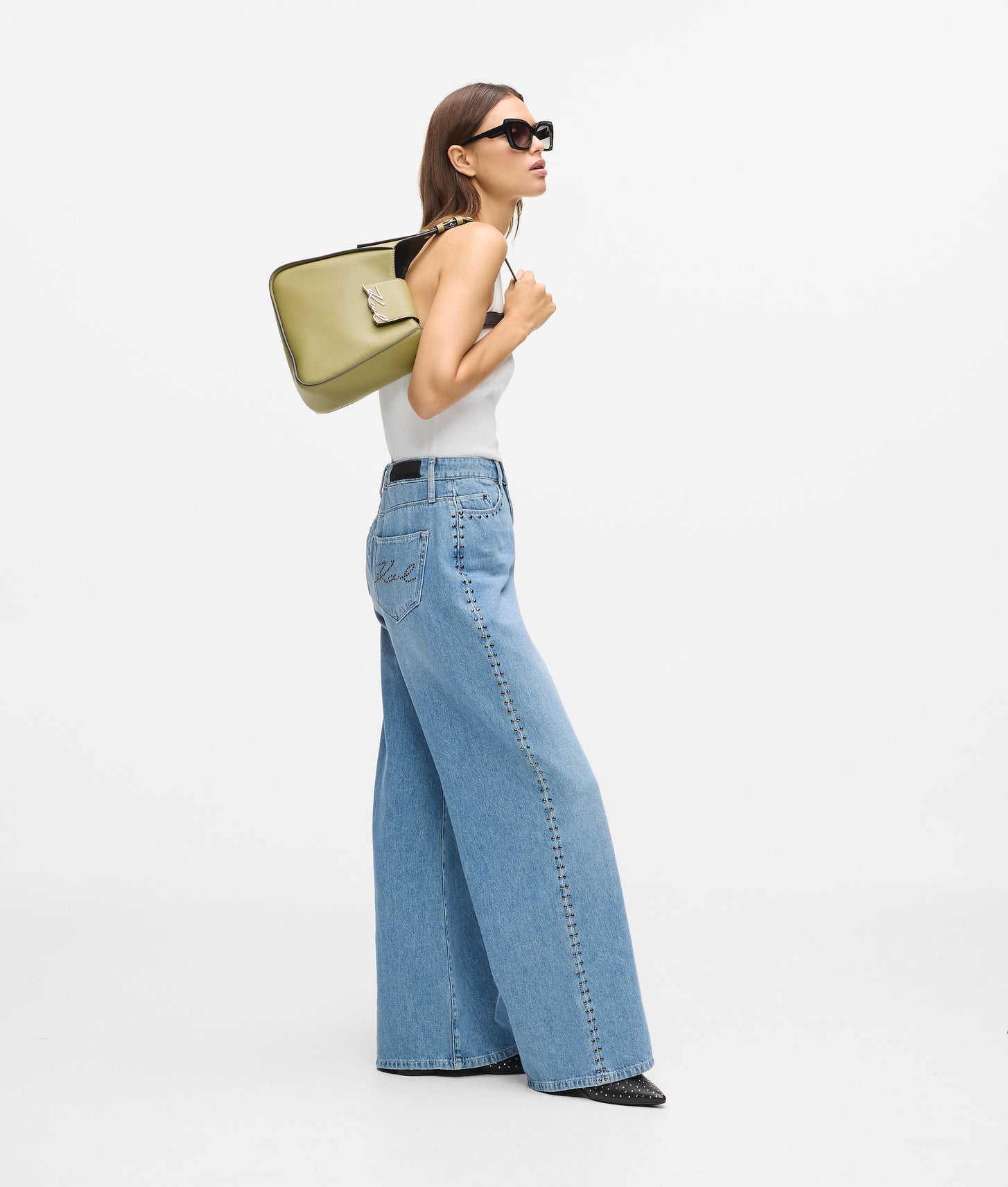 KarlLagerfeld Ksignature Hobo Bag Cedar