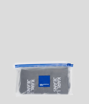 Karl Lagerfeld Lace-Up Midi Denim Skirt Stone Washed Black