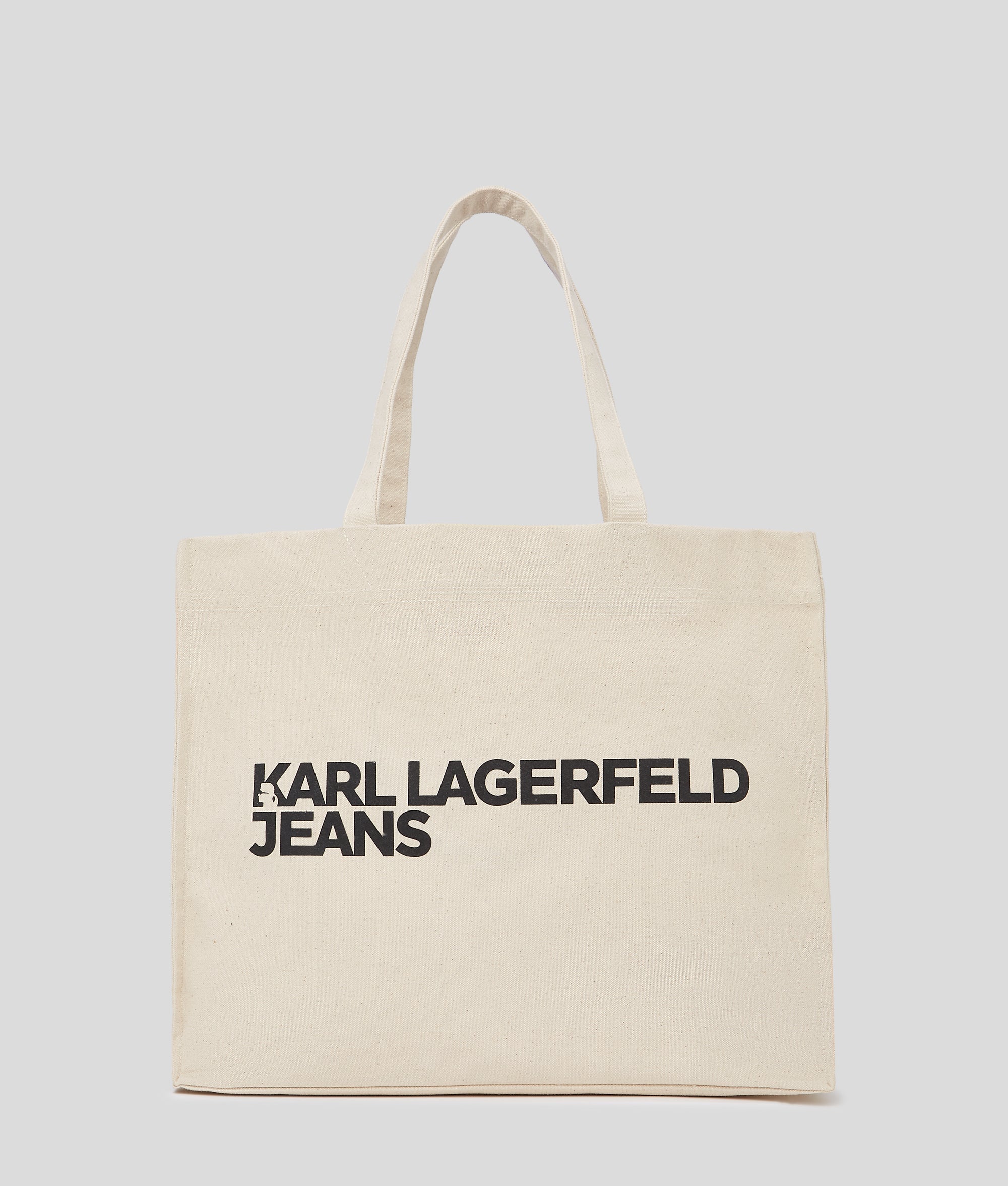 KarlLagerfeld Logo Canvas Shopper Natural