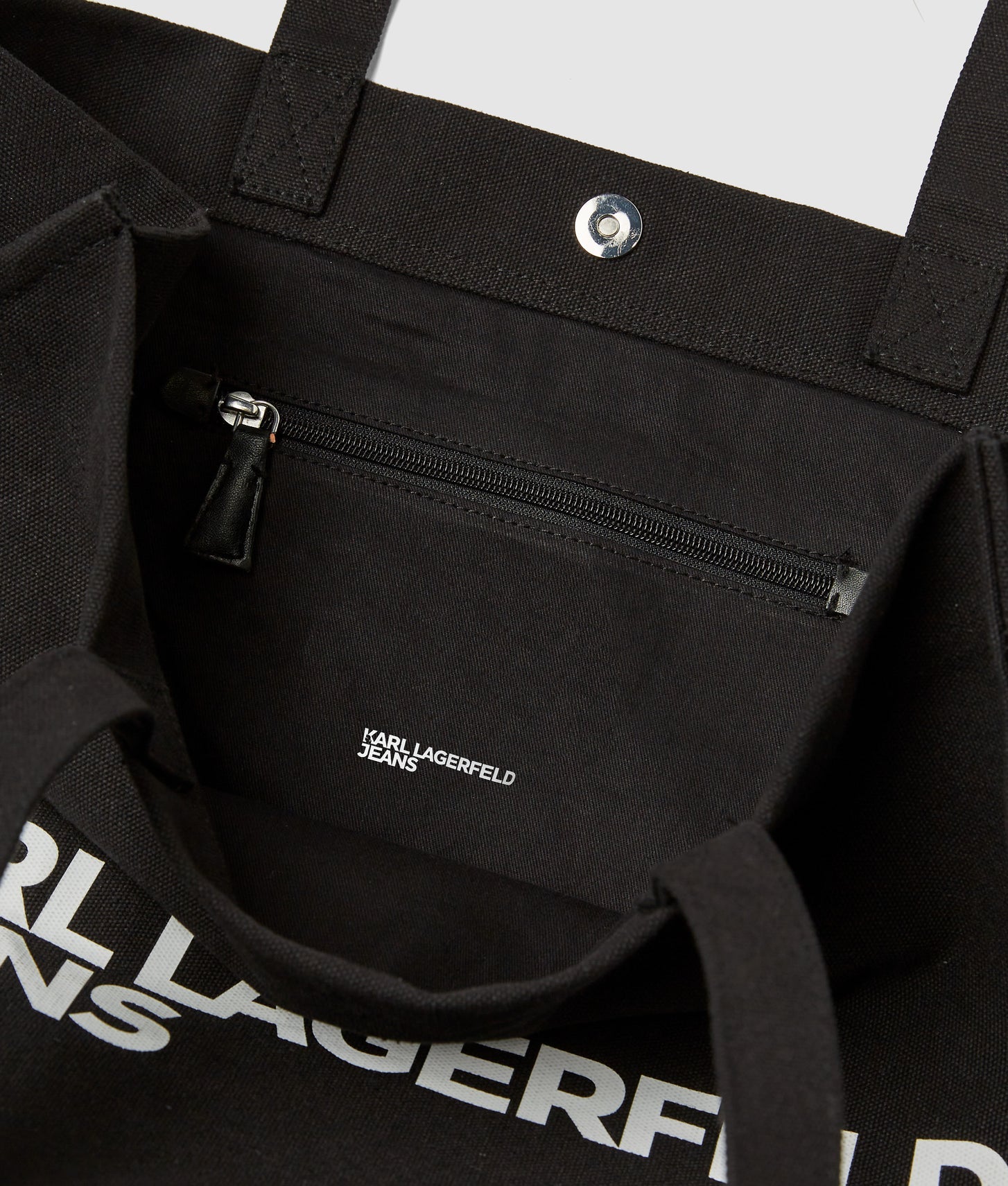 KarlLagerfeld Logo Canvas Shopper Black