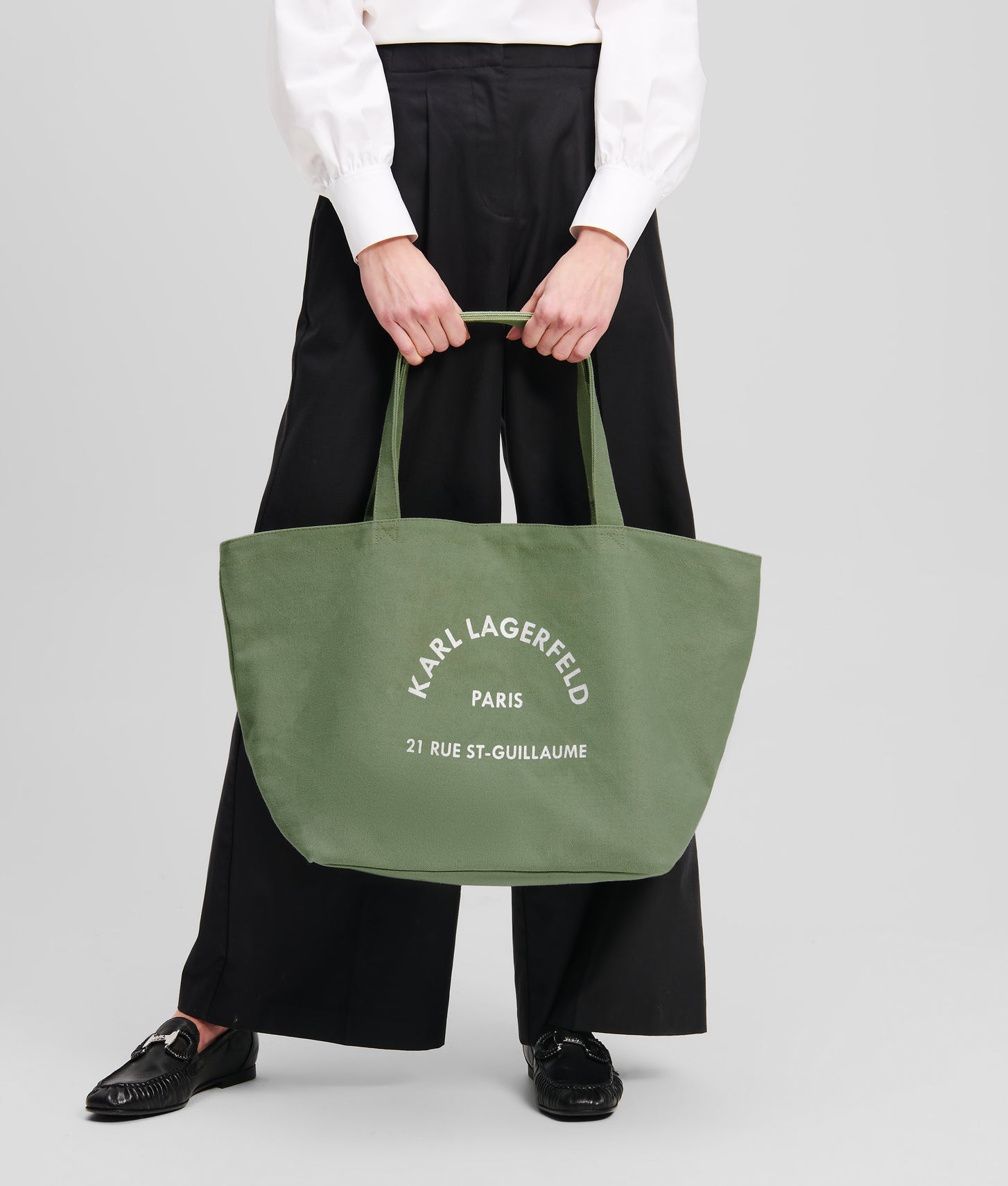 KarlLagerfeld Rue St-Guillaume Shopper Oil Green