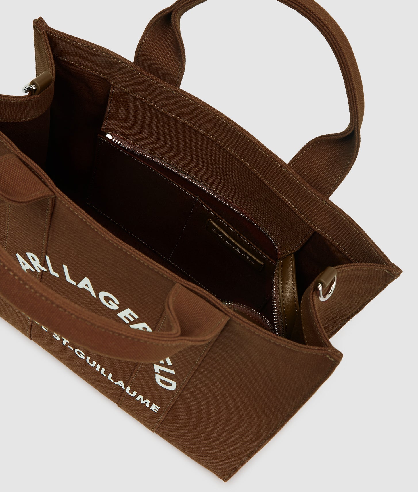 KarlLagerfeld Rue St-Guillaume Medium Square Tote Bag Friar Brown