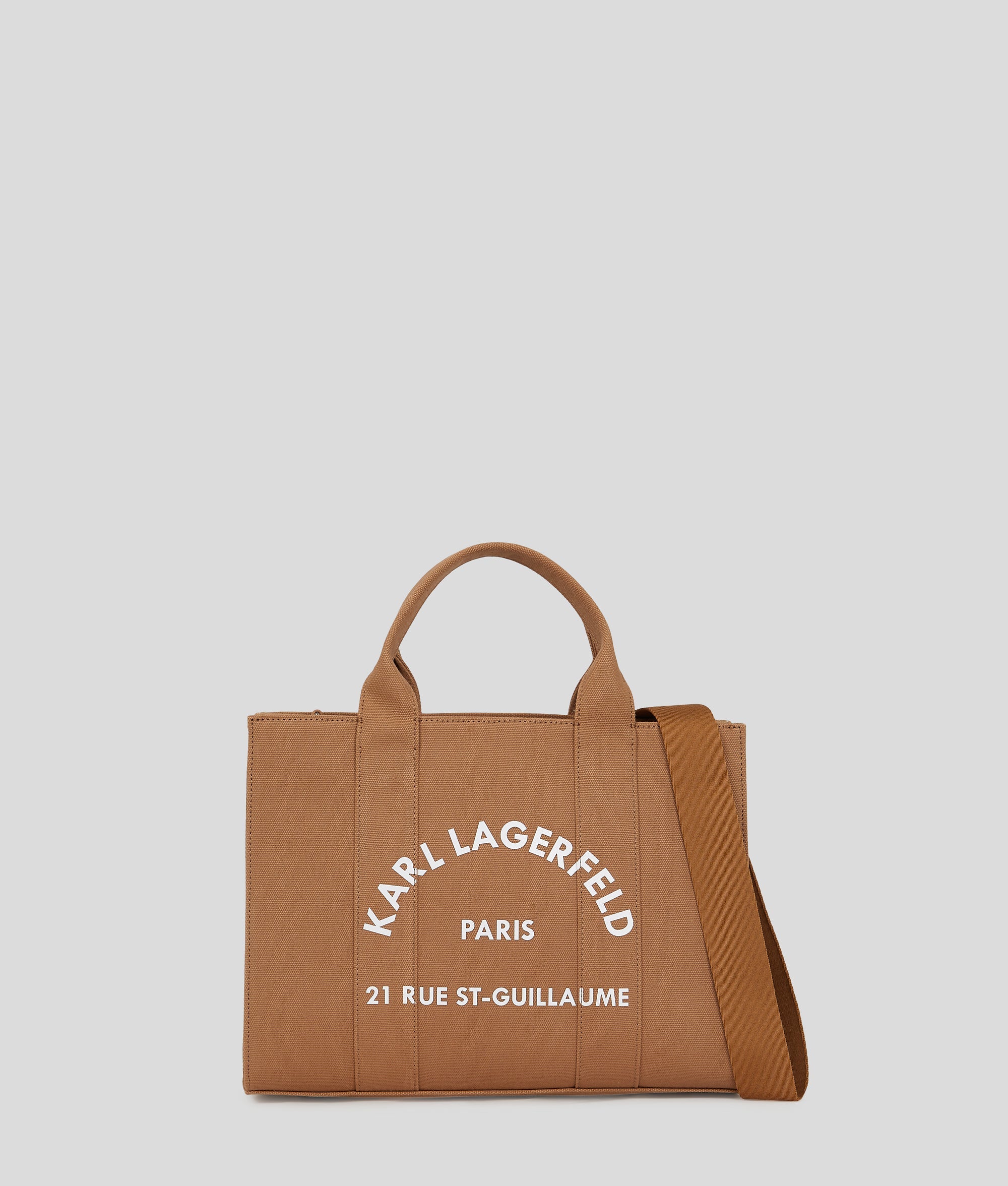 KarlLagerfeld Rue St-Guillaume Medium Square Tote Bag Caramel